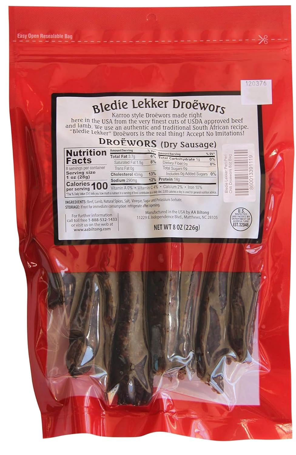 Bledie Lekker Chilli Droewors