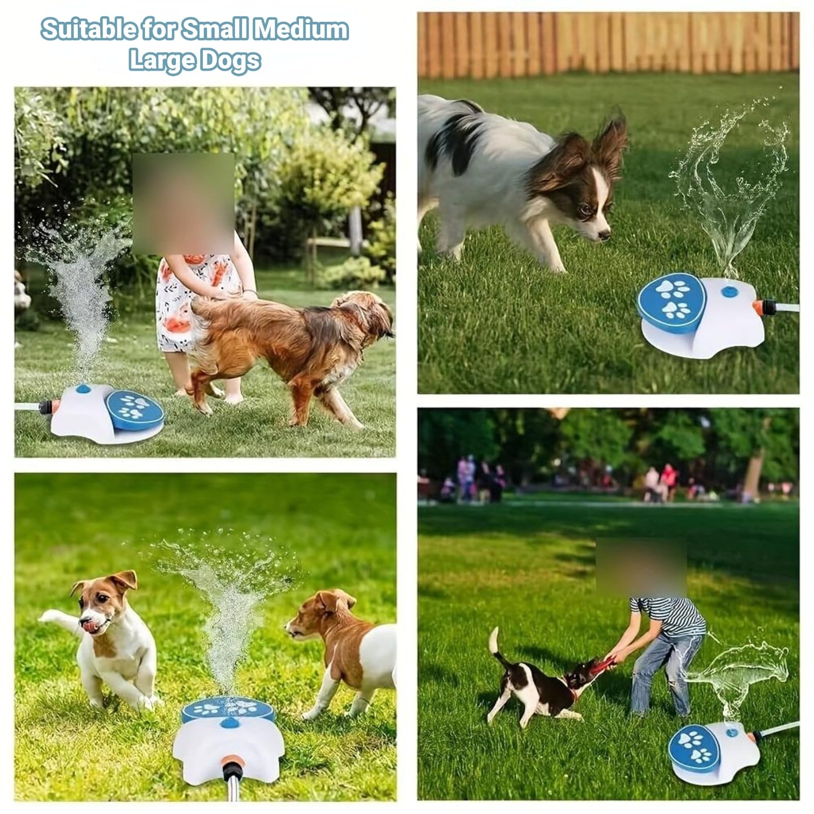 Zewnętrzna fontanna dla psa dog sprinkler regulowana fontanna dla psa, wygodna aktywna poidło dla psa z rurką dla psa dog water toys Fontanelle