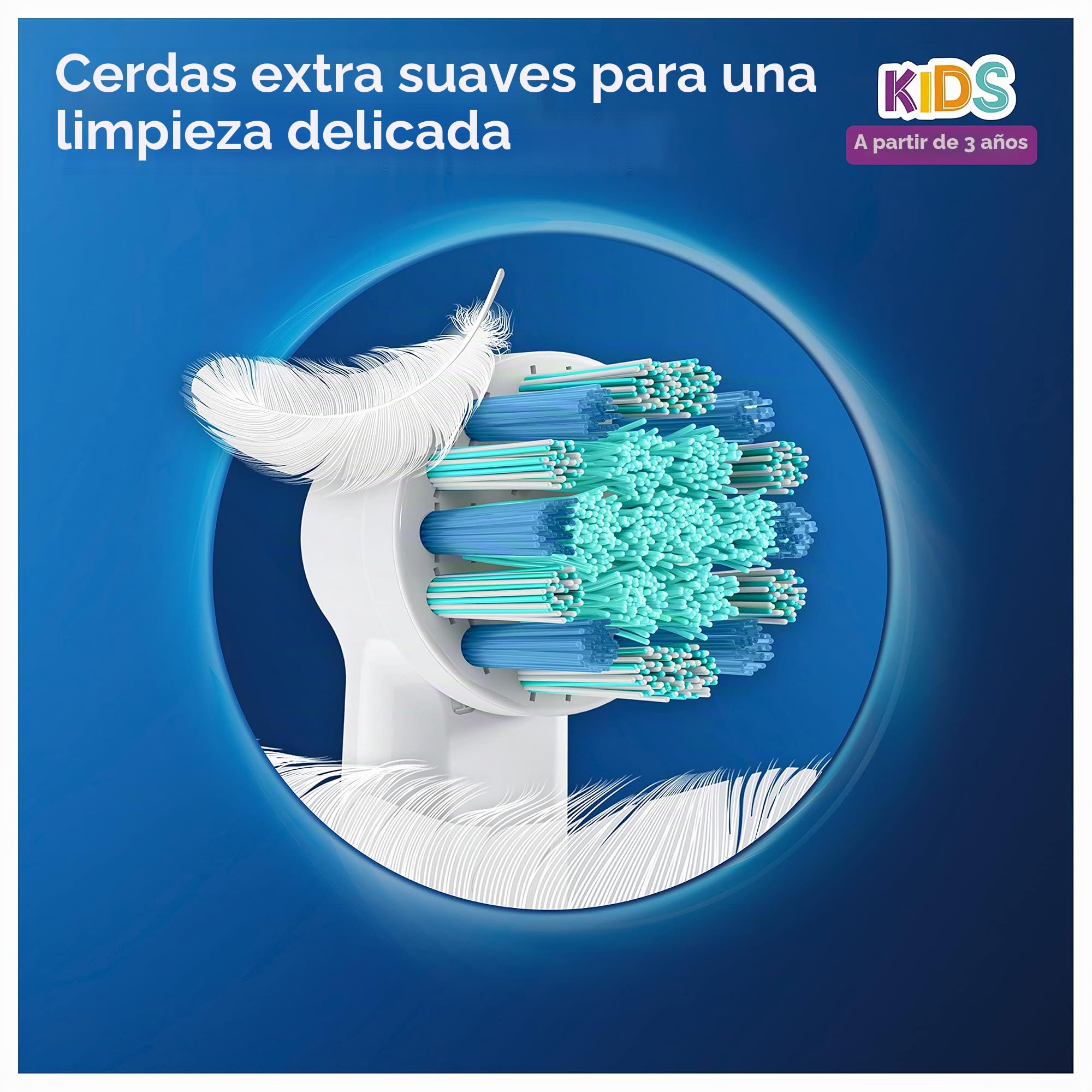 Oral-B Kids Recambios Cepillo de Dientes Eléctrico con Personajes de Frozen 2 de Disney, Pack De 8 Cabezales,1 Unidad (Paquete de 1) & Kids Recambios para Cepillo de Dientes Eléctrico de Niños