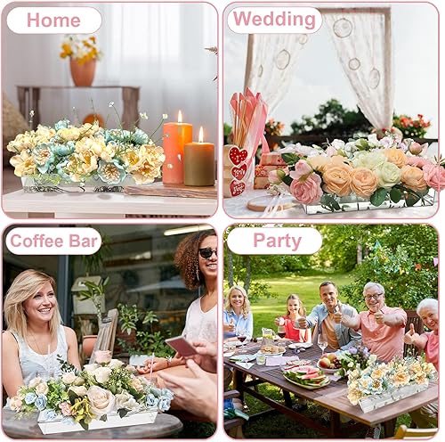 Miniatura 8 de 2 jarrones rectangulares de acrílico transparente de Acrylicpros para decoración de bodas, fiestas, negocios, familia, cocina, restaurante, etc. Se