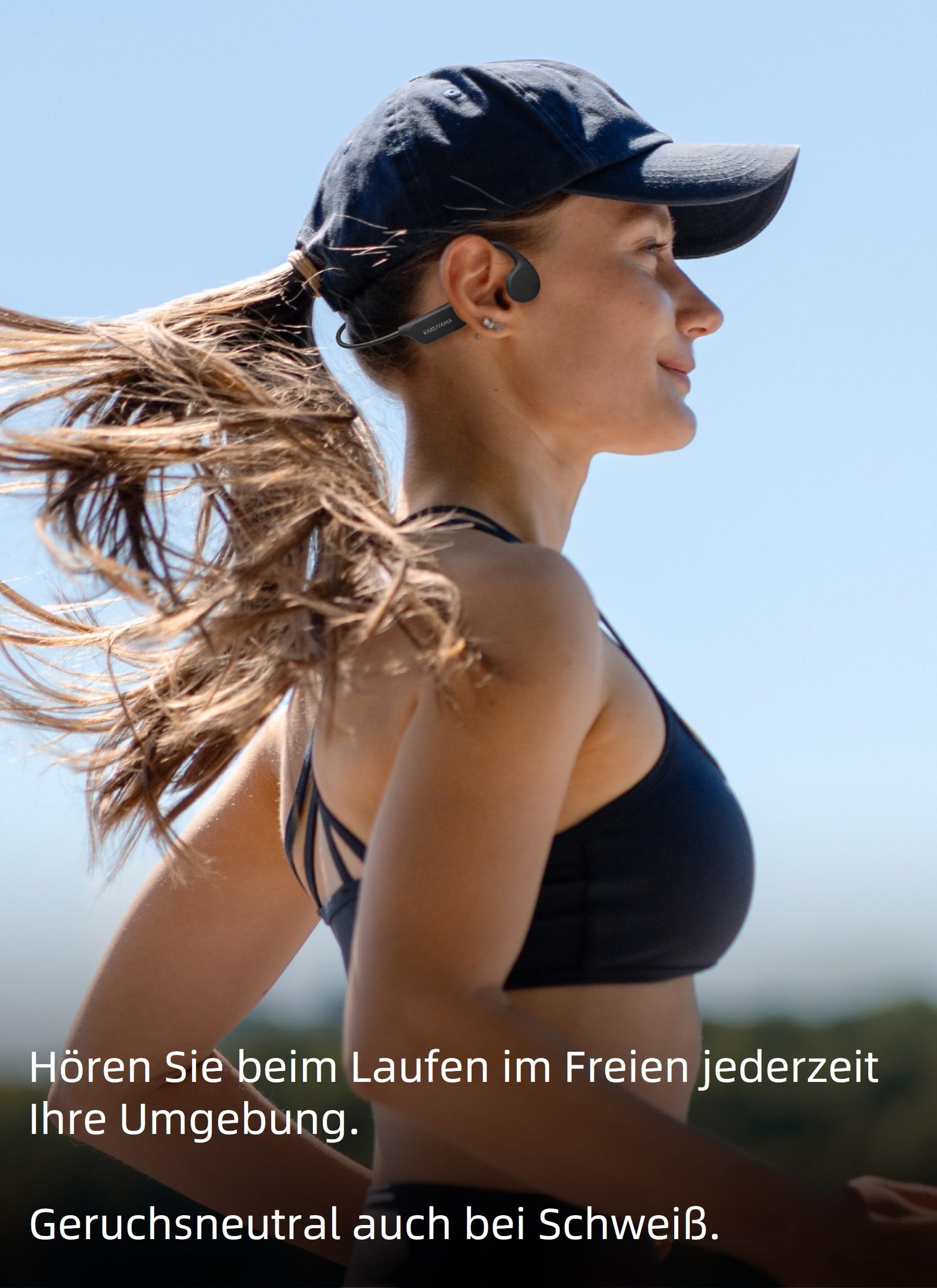 X17 Knochenschall Kopfhörer, Open-Ear Sportkopfhörer für Schwimmen & Laufen, IPX8 wasserdicht mit 32GB MP3 Player, Bluetooth 6.0, 10 Std. Spielzeit, für Radfahren & Fitness, Schwarz