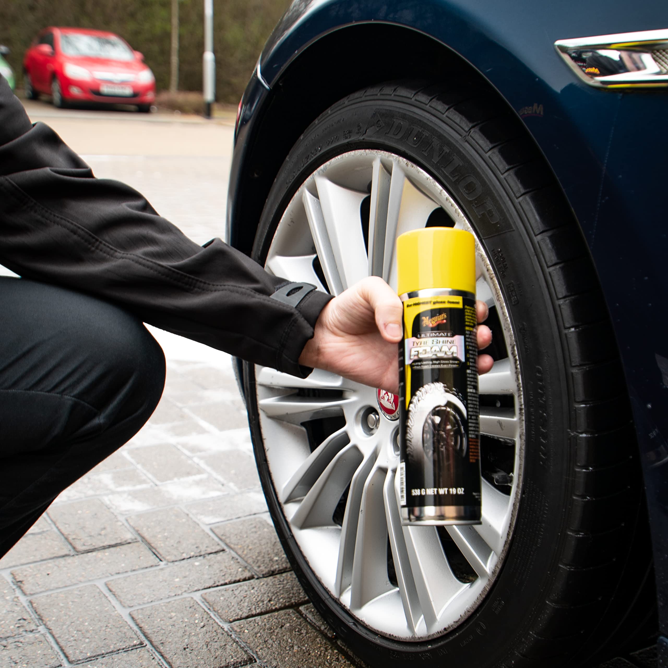 Meguiar's G210419EU Brillant Pneus 538 ml, Brillance et protection durable des pneus, Noir