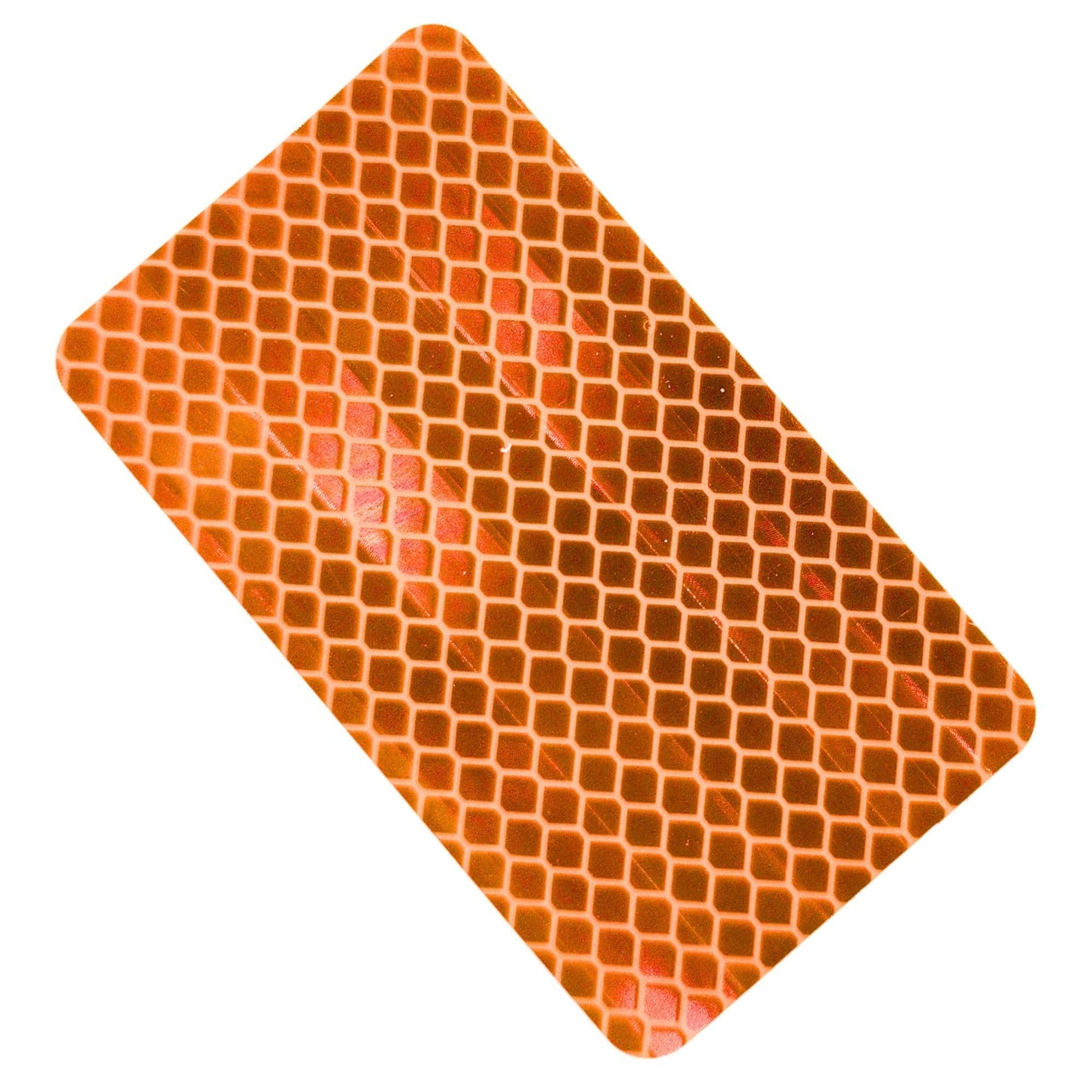 LiteMark DOT-SAE Prismatic Stick-On Reflectors, Amber, 2 x 3.5 in, 50 Pack