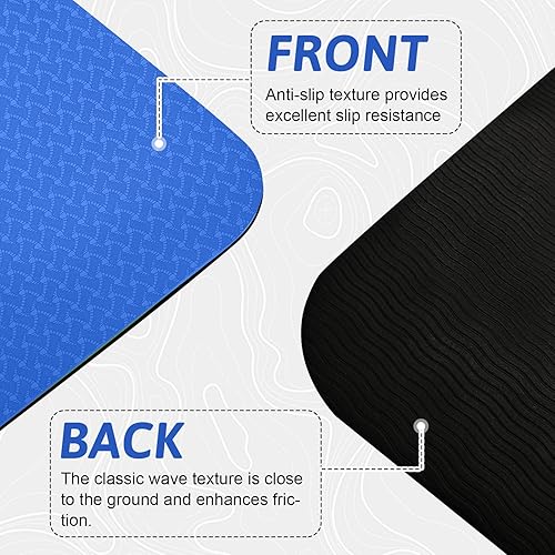 Miniatura 4 de Yoga Mats, 8mm Thick Yoga Mat, 72"x24" Fitness & Exercise Mat with Yoga Mat Carrier Strap, Non Slip Anti-tear Yoga Mats for Yoga, Pilates and Fitness