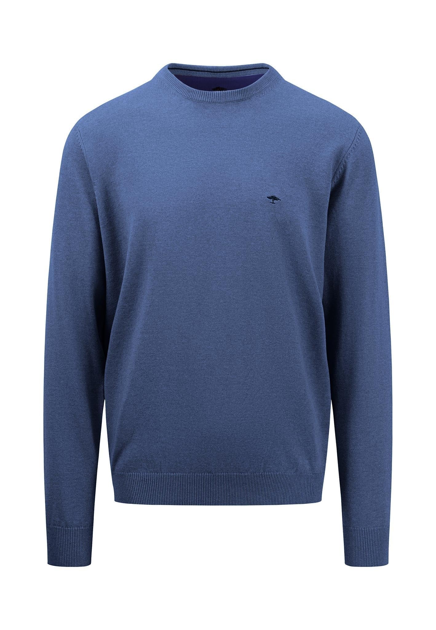 FYNCH-HATTON Feinstrickpullover mit O-Ausschnitt aus 100% Baumwolle