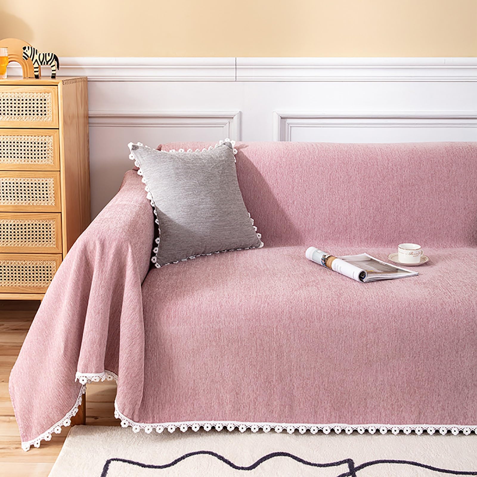 Manta de chenilla de 180x240cm funda para sofa transpirable color F