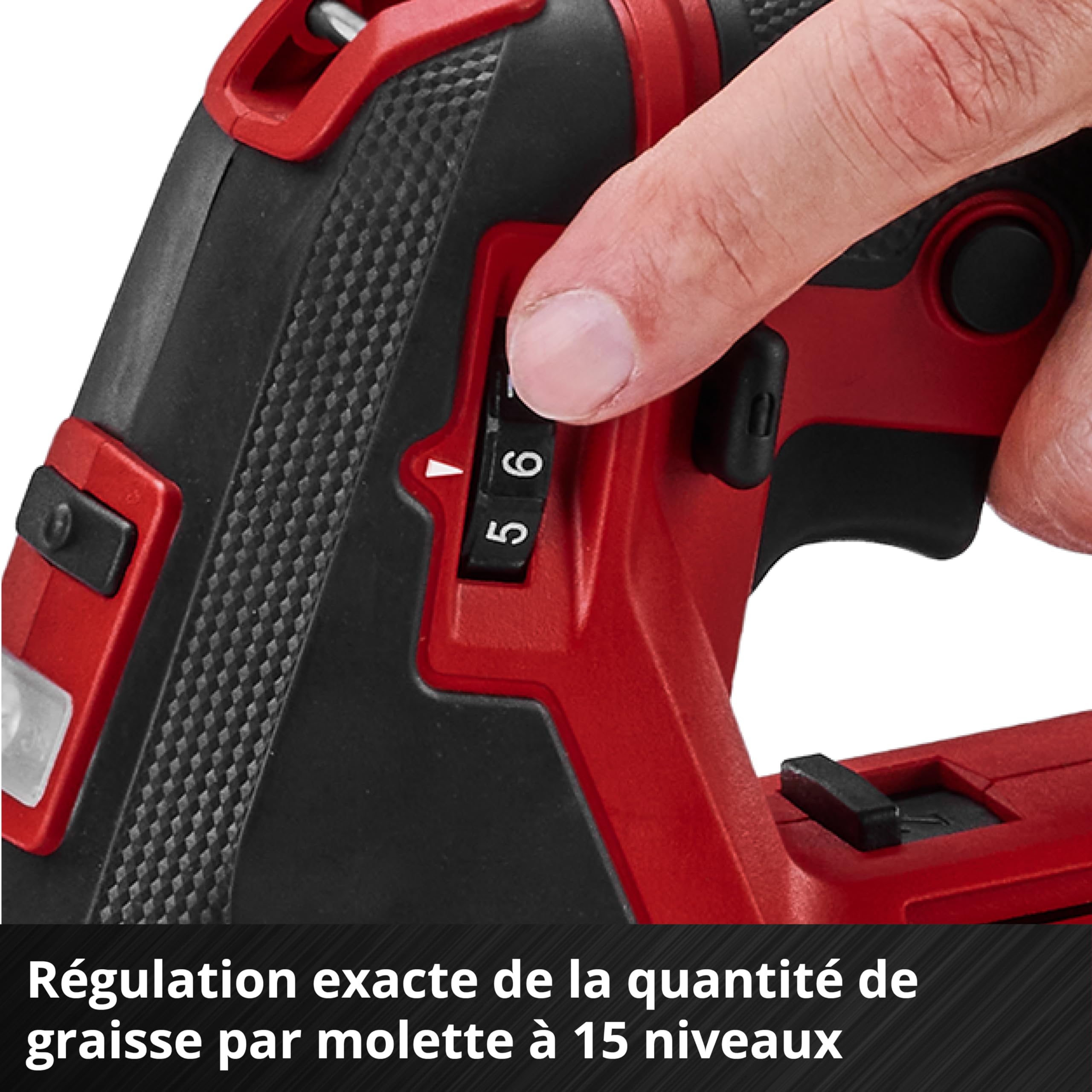 Pompe à graisse sans fil Einhell Professional TP-GR 18/690 Li-Solo | PXC | 18 V | max. 690 bar/10 000 PSI | débit max. 295 ml/min | régulation de la quantité de graisse | 2 vitesses | sans fil