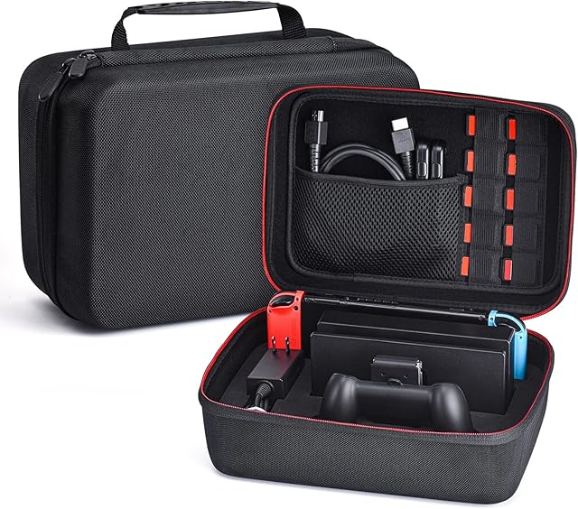 Carrying Storage Case for NS Switch/Switch OLED, Younik Large Storage Case for Switch Console & Accessories