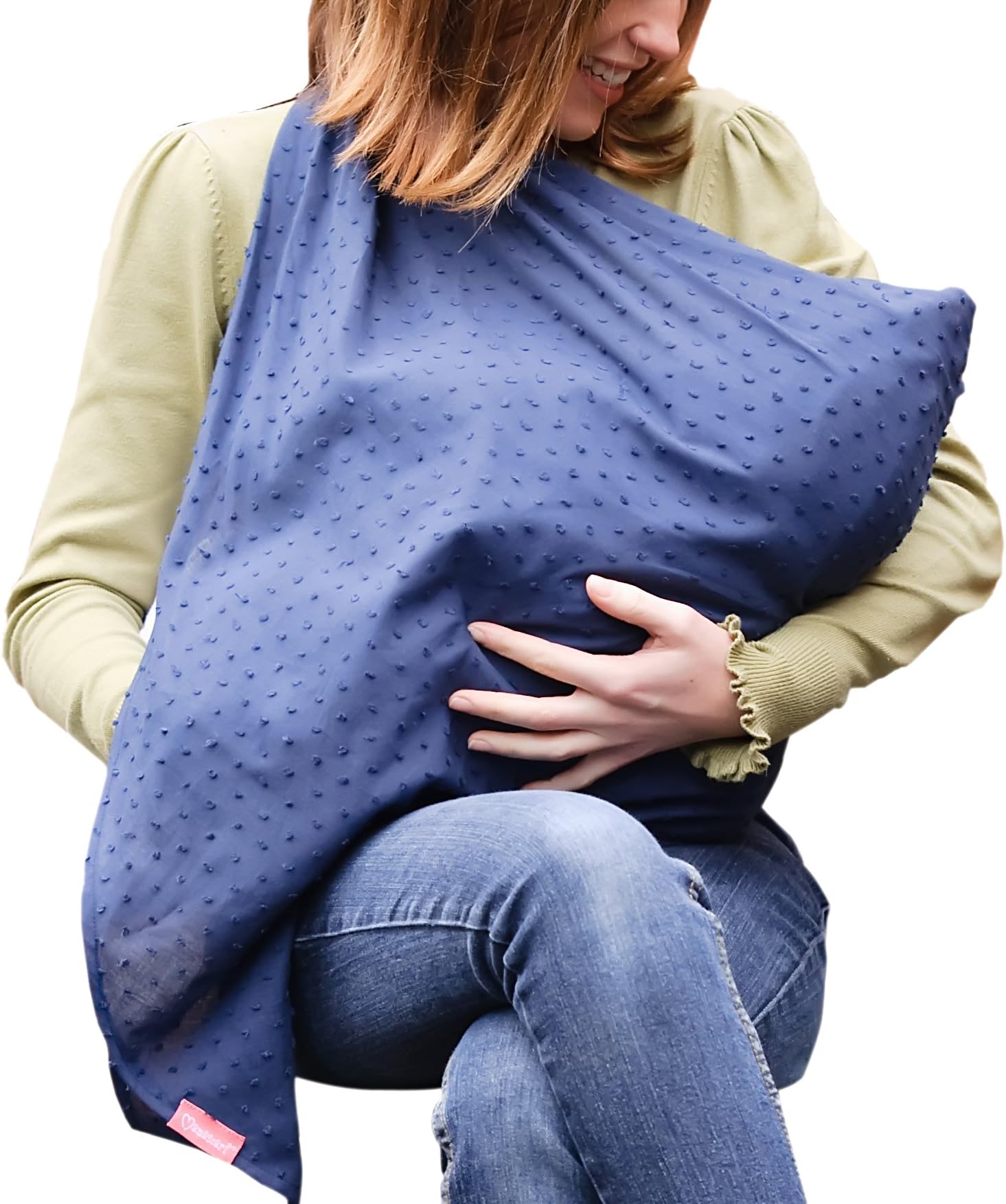 Mamascarf - Discreet Nursing and Breastfeeding Cover - Lightweight 100% Cotton. (Navy)