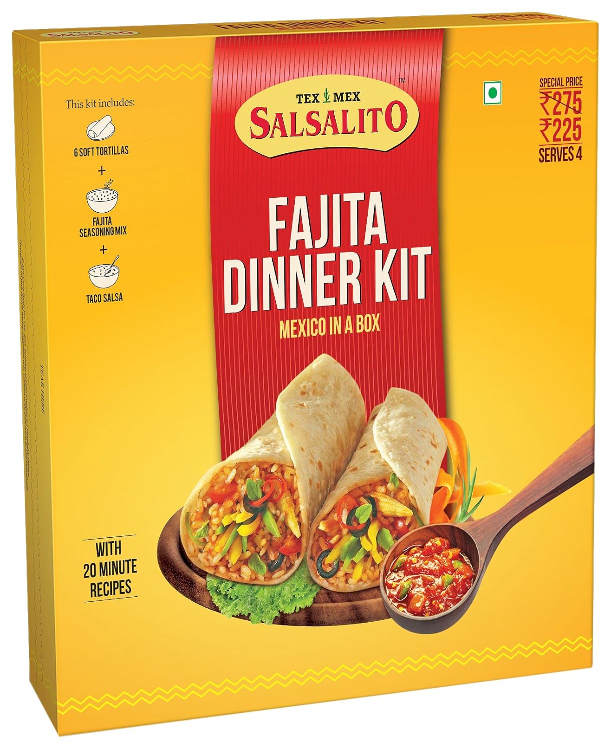 Salsalito Fajita Dinner Kit, 488g Amazon.in Grocery & Gourmet Foods
