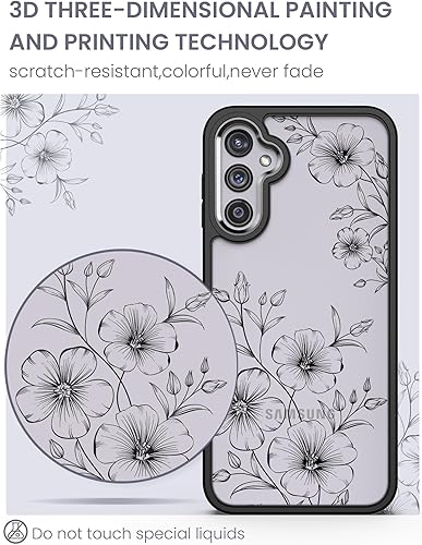 Miniatura 5 de Funda para Samsung Galaxy A14 5G con protector de pantalla de vidrio templado 2 unidades, protección de grado militar TPU suave y policarbonato