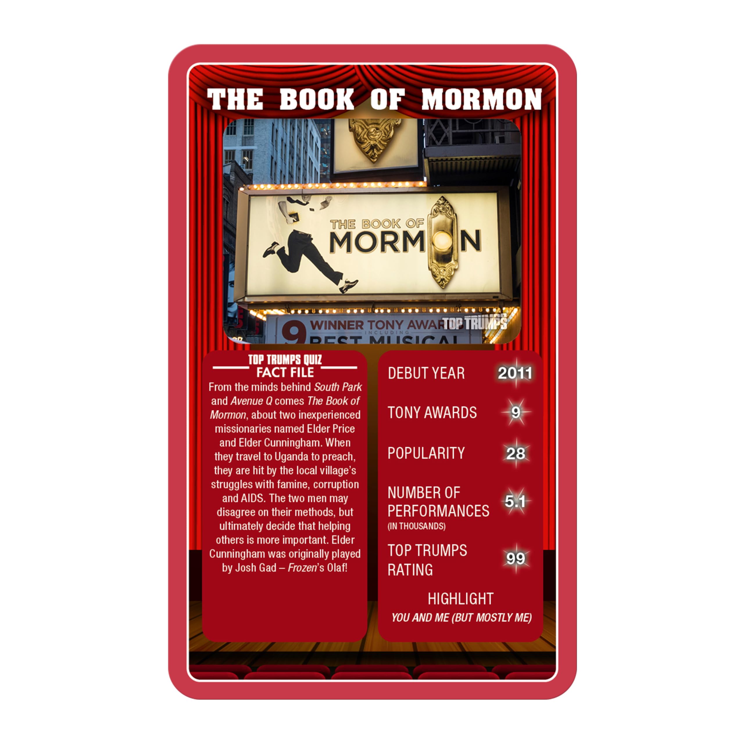 Top Trumps Musicals Limited Edition Card Game, Red, small - Image 3