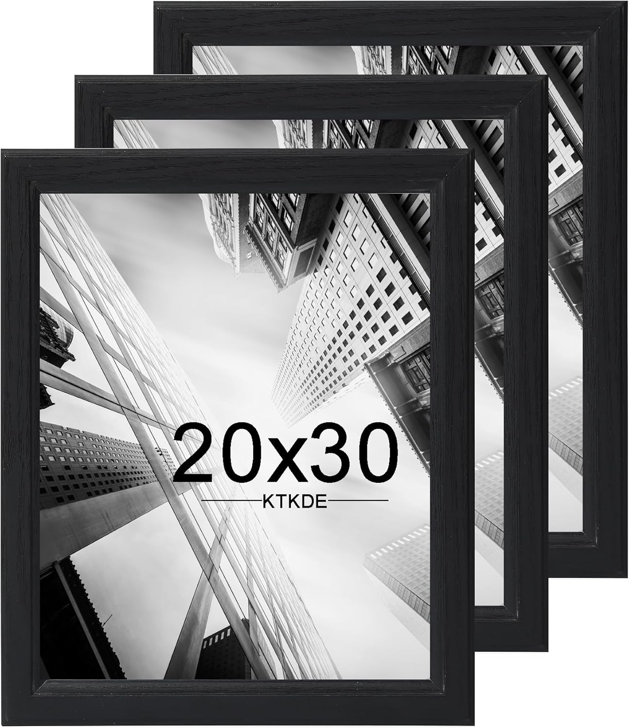 KTKDE 12x16 Picture Frame Set of 5, Wooden frames White, Vertical & Horizontal Wall Hanging for Wall Display,Studio Gallery Photo Frame for Photos, Posters & Art Prints
