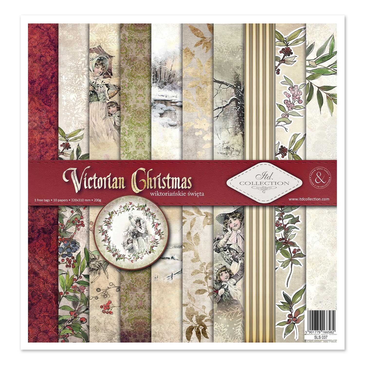 ITD Collection - Scrapbooking Package 12 x 12 inches, Scrapbooking Paper, Decorative Paper, Decoupage, Card Making, Paper Size - 310 x 320 mm (SLS037)