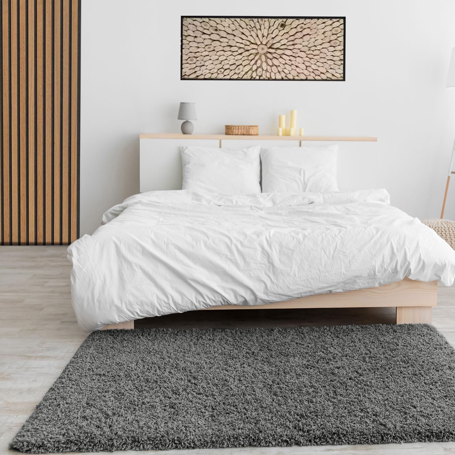 Vimoda Prime Shaggy Hochflor Langflor Teppich Einfarbig Modern Anthrazit Dunkelgrau – Bild 2