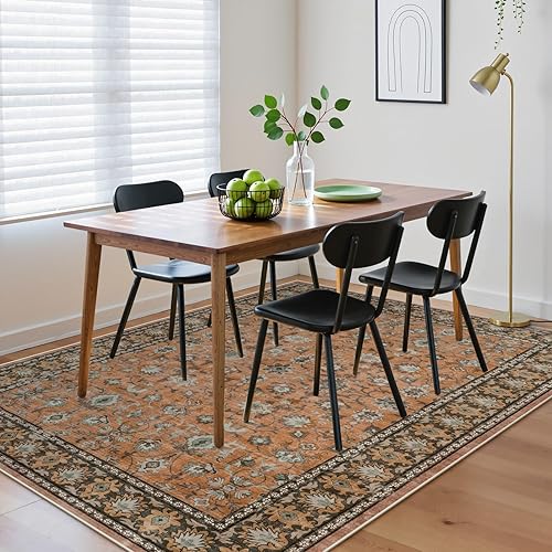 Miniatura 51 de LIVEBOX Alfombra lavable de 2 x 3 pulgadas, tapete pequeño para puerta de interior, tapete bohemio de pelo bajo para cocina, tapete envejecido