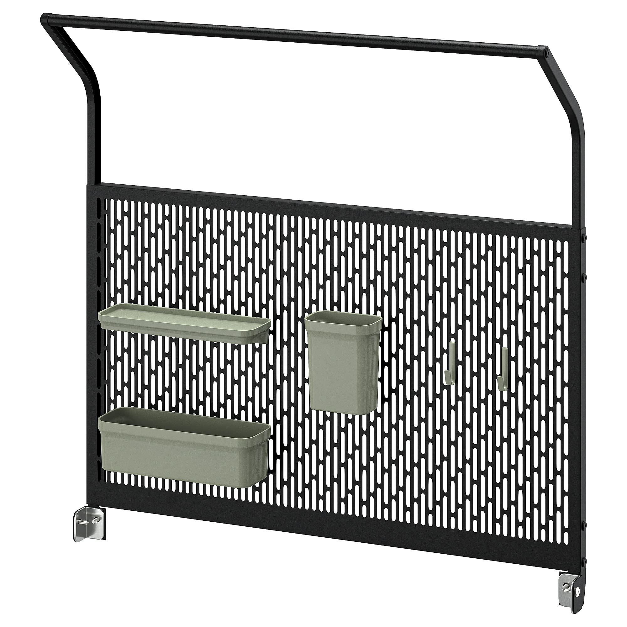 Panneau arrière GRILLSKÄR ProTuning pour cuisine extérieure noir 86x87 cm