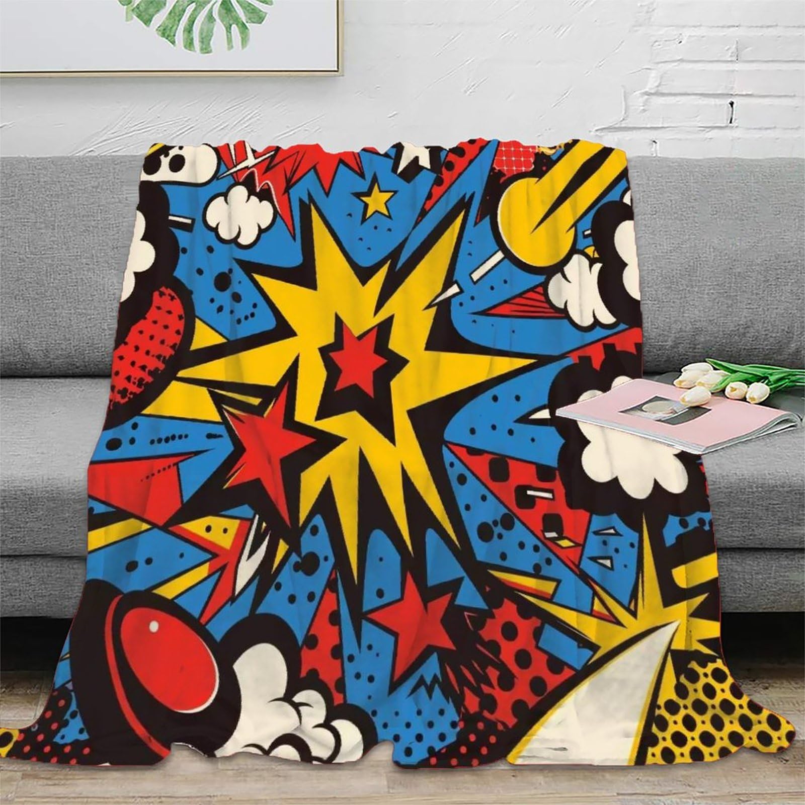 Couverture impression 3D œuvre d'art haut de gamme au toucher doux et confortable