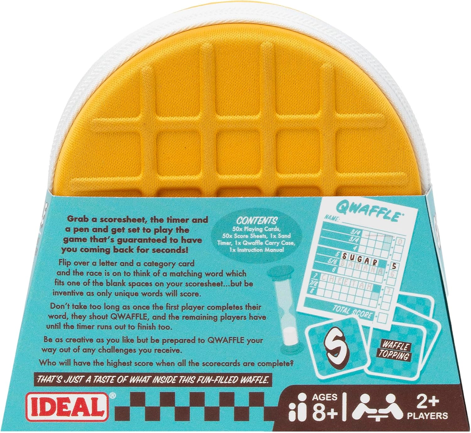 Ideal | Qwaffle: The tasty game of words and letters | Family puns | From 2 players | From 8 years old