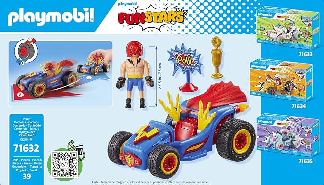 Foto 5 de 6 de PLAYMOBIL Funstars 71632 Racing Luchador, Kart con Motor retráctil