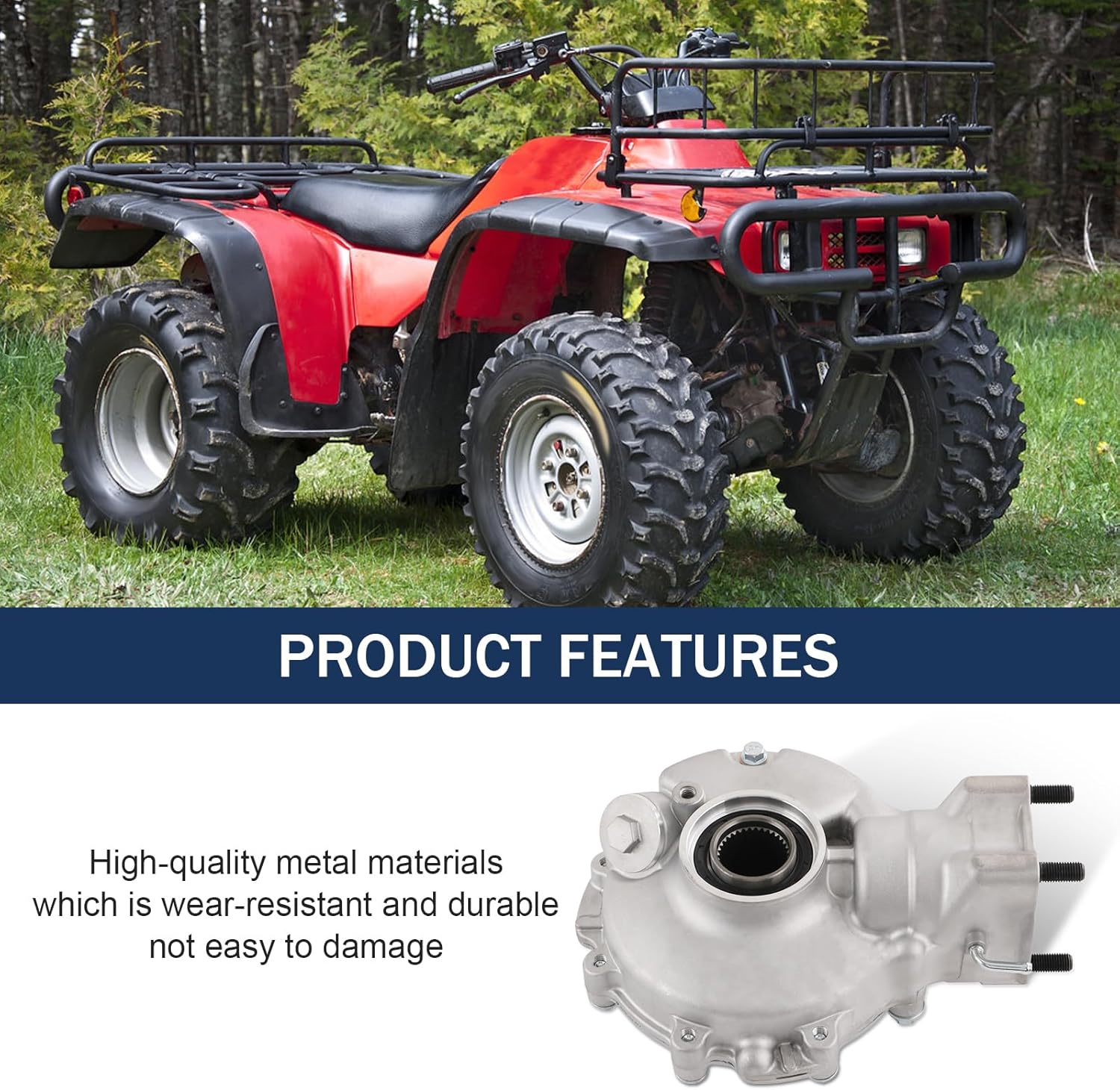 41300-HM5-A10 Rear Differential Assembly Replacement for 1988-2000 Honda Fourtrax 300 TRX300 | TRX300FW 4X4