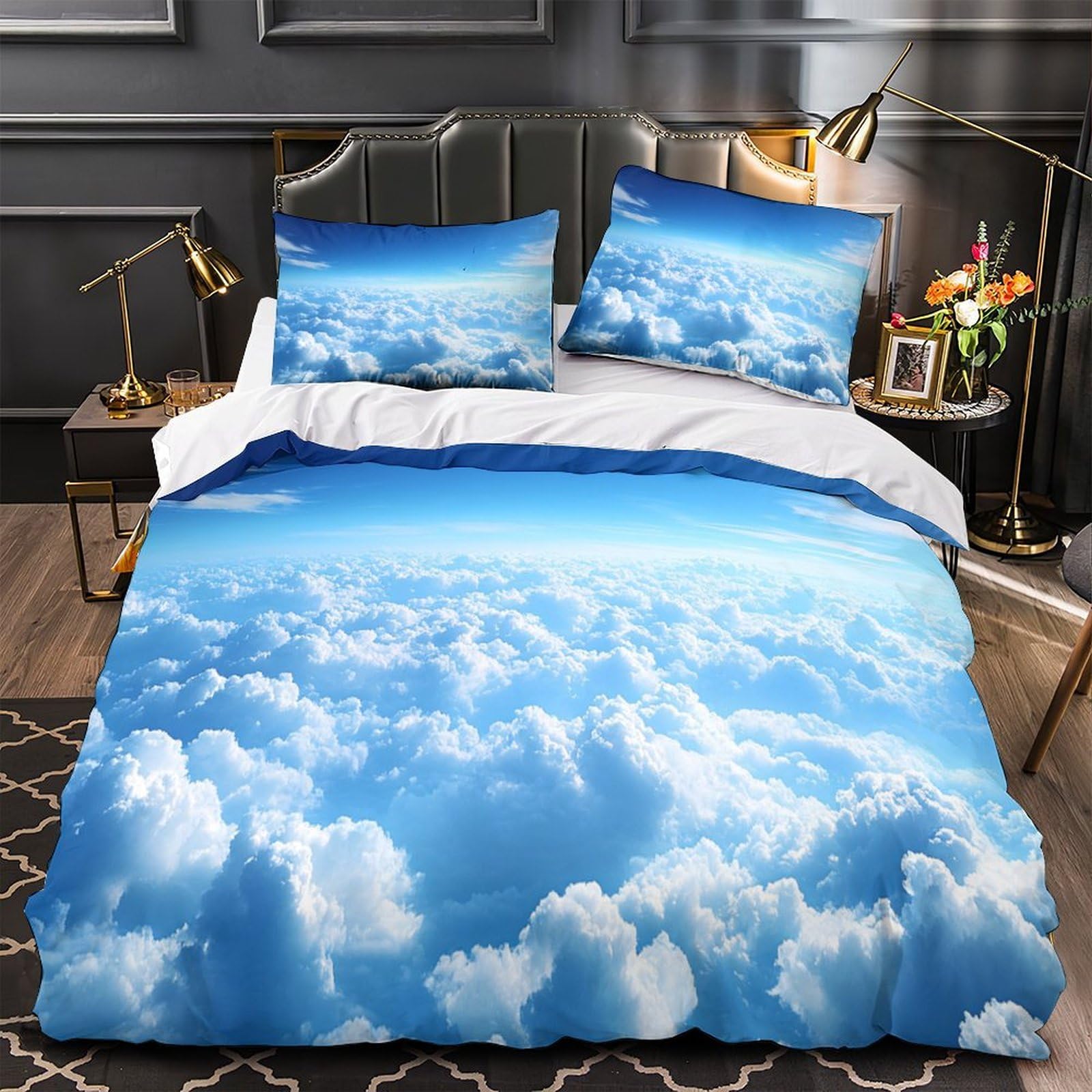 Parure de lit imprimée paysage 3D pour chambre d'adolescent