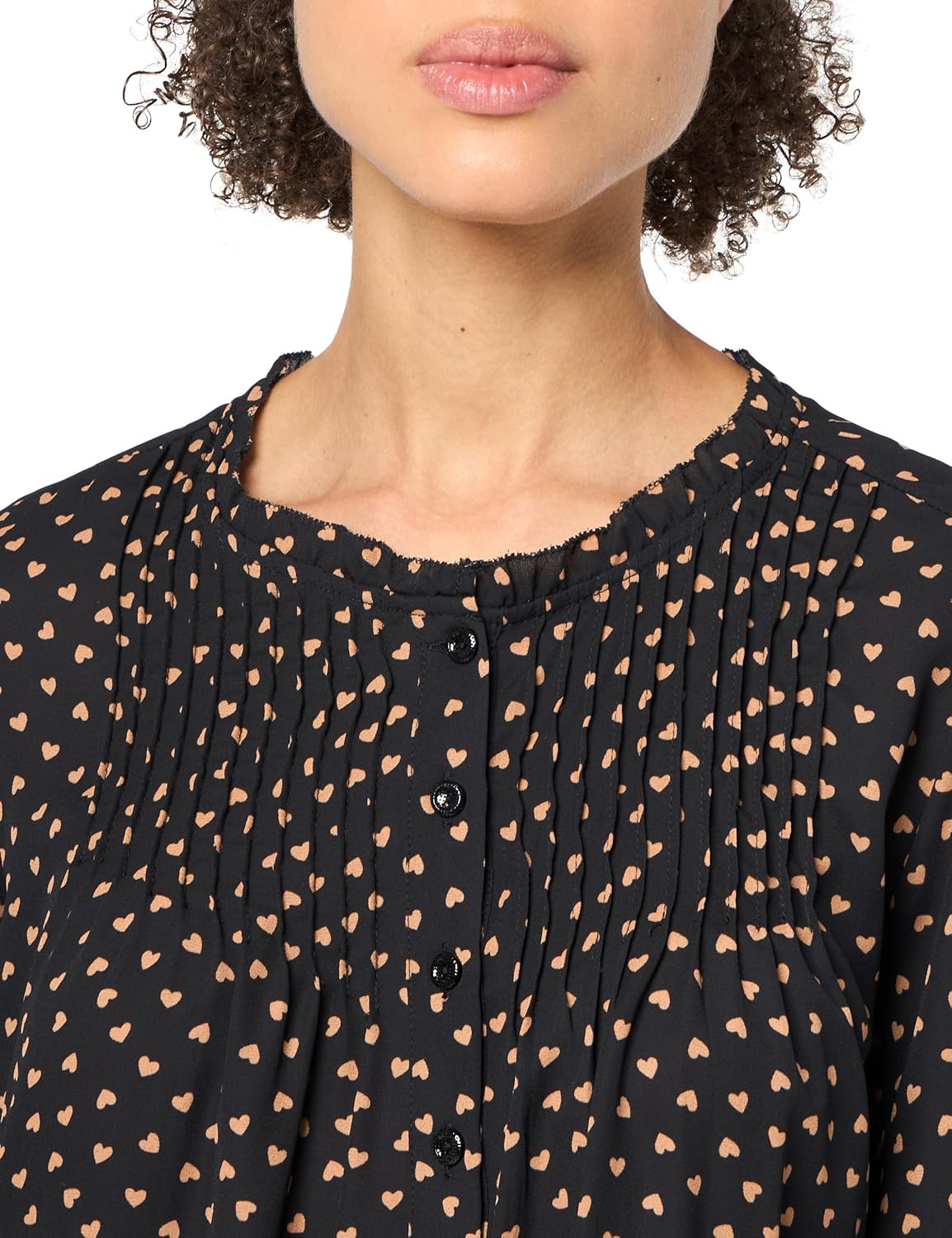 Adrianna Papell Womens Pintuck Button Down Blouse - Image 2