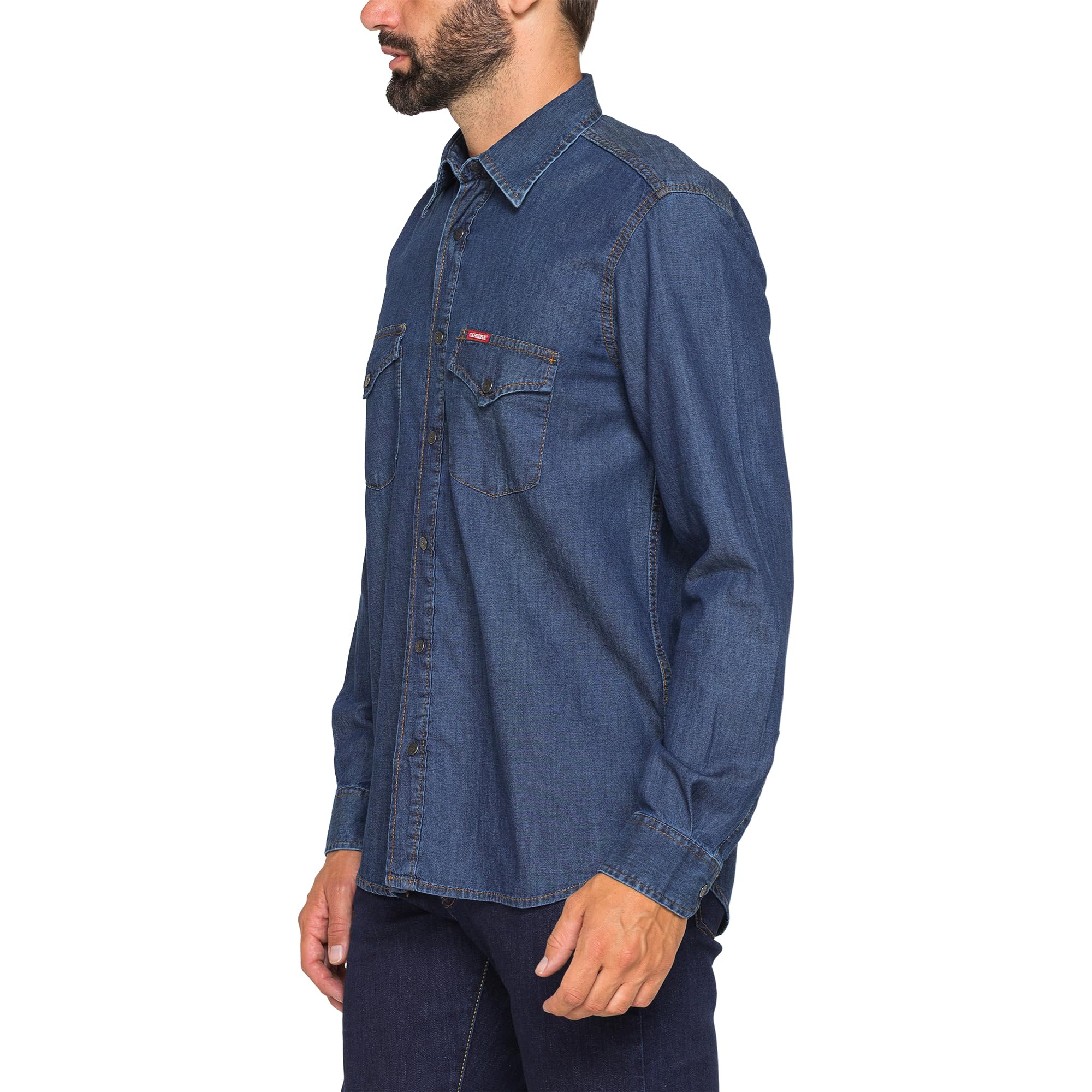 Carrera Camicia Western Uomo in Denim