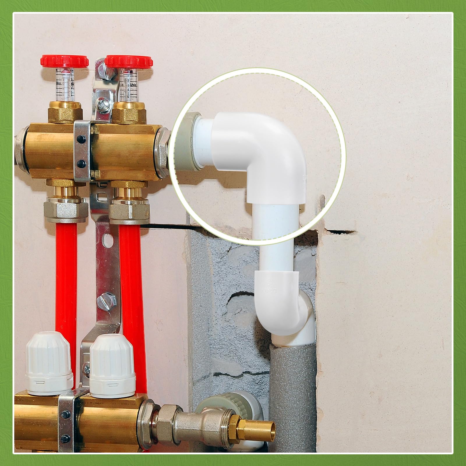 Pangda 30 raccordi per tubi in PVC da 1,9 cm, gomito a 90 gradi, 2 vie, ad angolo retto, per connessioni fai da te, serra, giardino, capanno e mensola per tende, struttura di supporto da giardino,