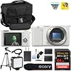 Sony Alpha ZV-E10 (Solo Cuerpo) Cámara Vlog (Blanco)| Sensor APS-C | Herramienta Creativa Compacta, Sensor APS-C de 24.2 MP, Video 4K, Pantalla Abatible + Batería Extra Adicional + Tarjeta 64GB + Estuche para Cámara 1
