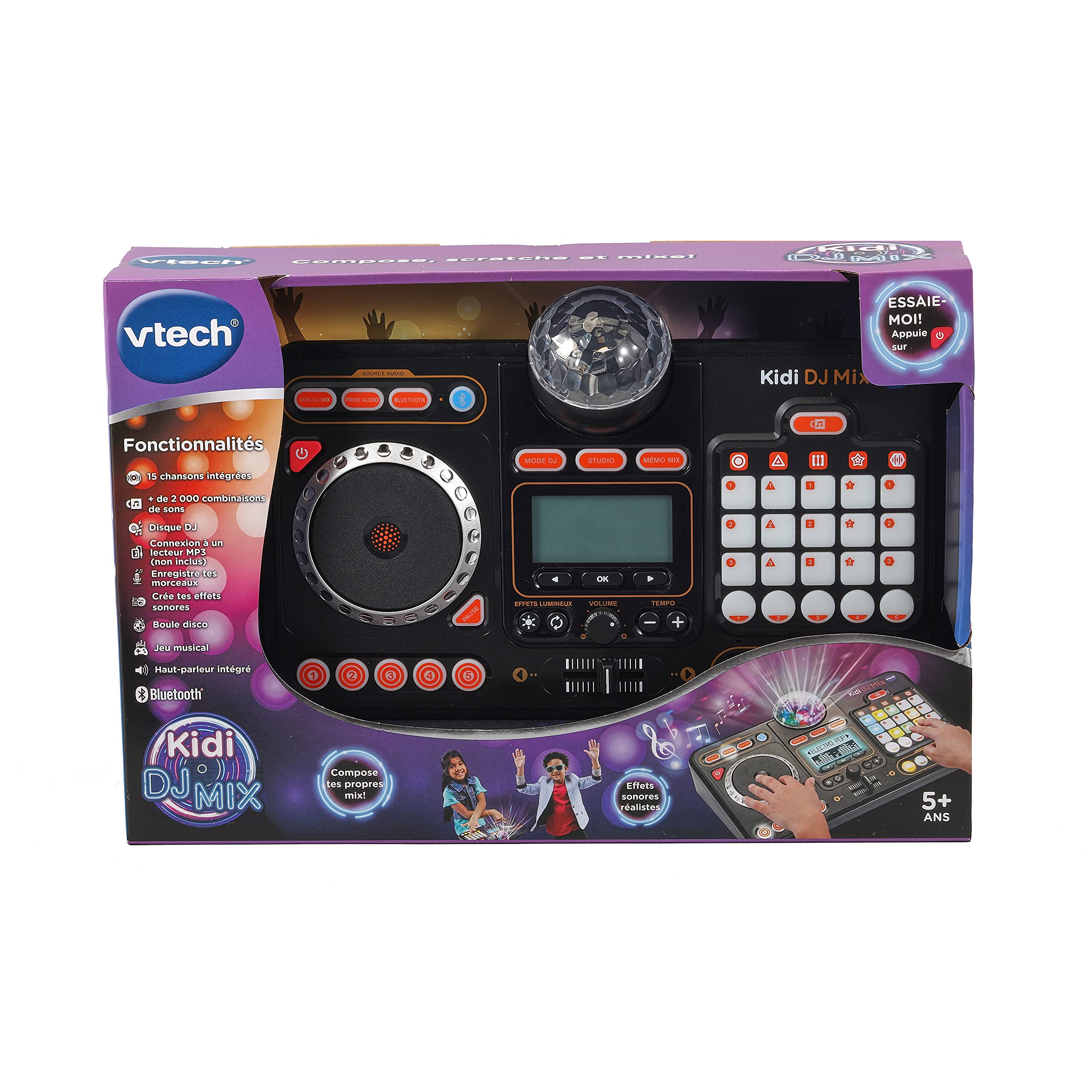 VTech Kidi DJ Mix Platine DJ Enfant 12 en 1