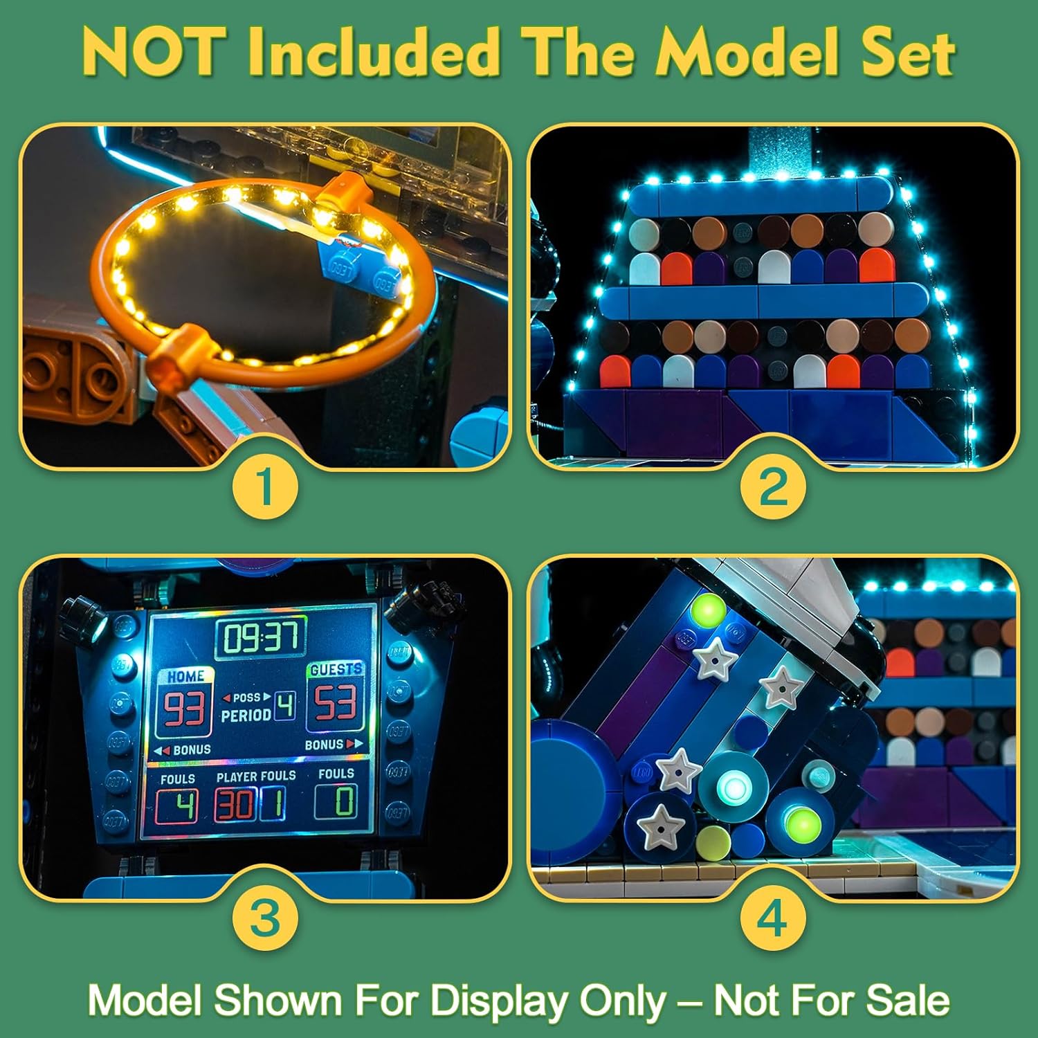 Light kit Compatible with Lego 43010 Nike Slam Dunk - No Model Only Light, LED Lighting Accessories Compatible with Lego Nike Slam Dunk (Standard Version)