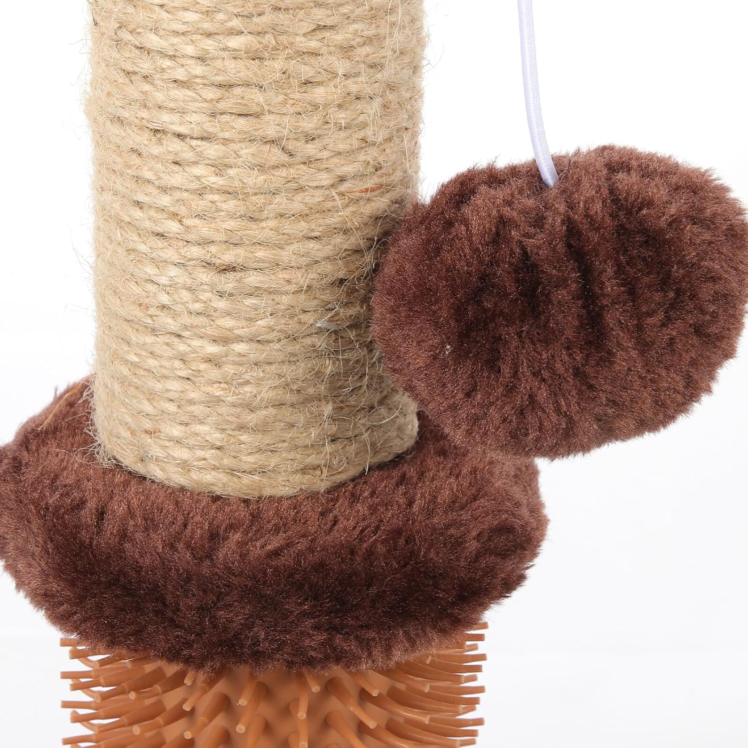 Integrated Cat Scratcher and Wear-Resistant Vertical Scratching Pole with Palm Plush for Indoor Cats Comfortable Reusable Floor Scratching Post Suitable for Kittens