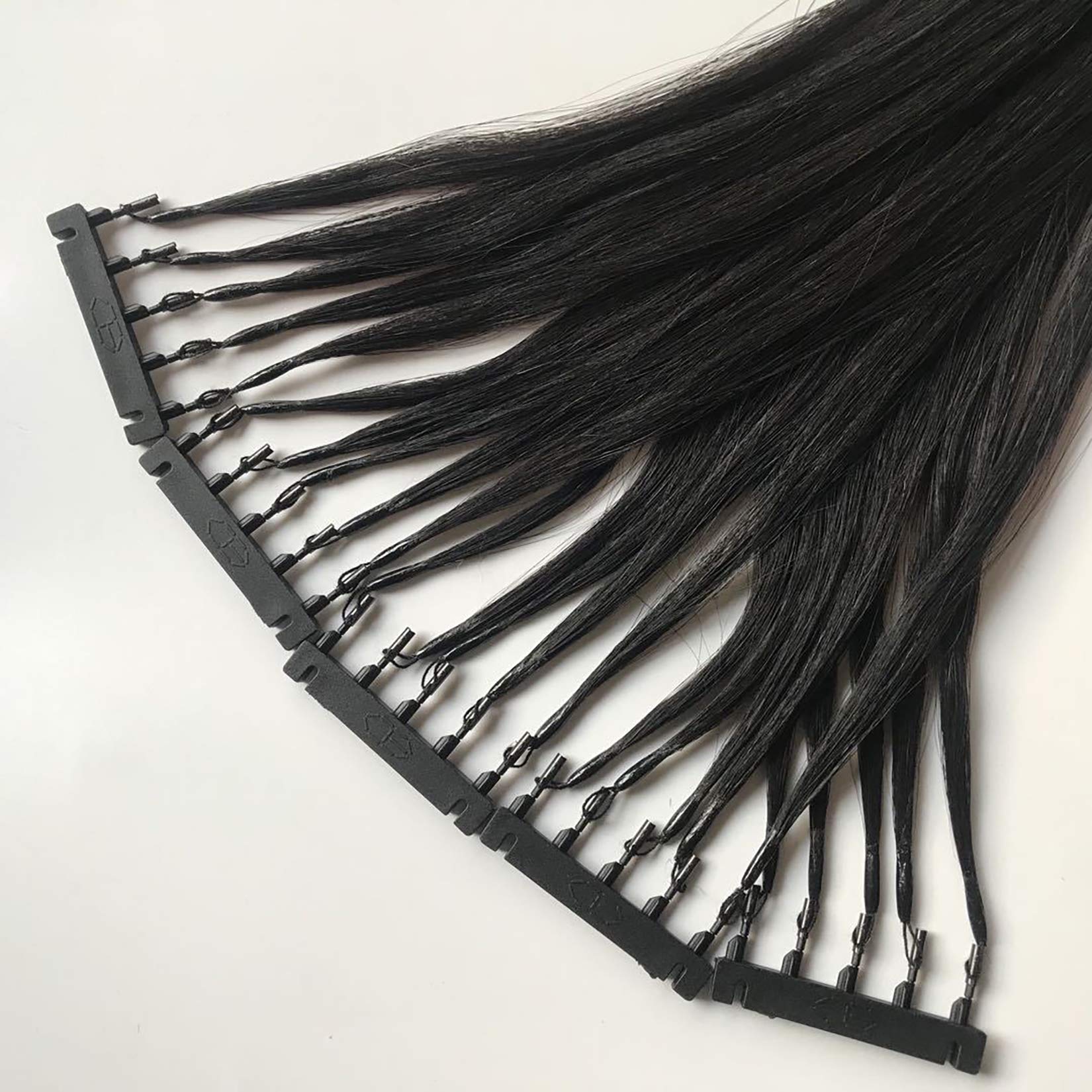 Extensions De Cheveux Humains 6D,Tête De Connexion Rapide Sans Trace Cheveux 6D Extension De Plume De Morceau De Cheveux (5 Faisceaux) Extension De Cheveux Humains 6D10 Rangées,55cm (22 inch)