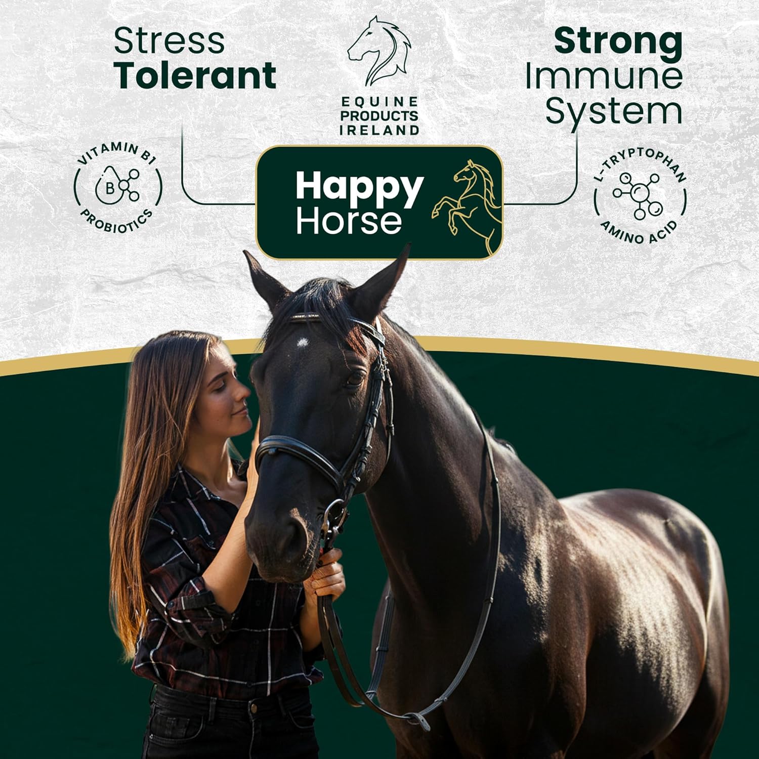 – Calm Equine – Daily Use Calmer for Anxious or Excitable Horses, Reduces Stress, Supports Focus & Mood Stability, Magnesium & L-Tryptophan Horse Feed Formula – 2 kg (4.4 lbs)