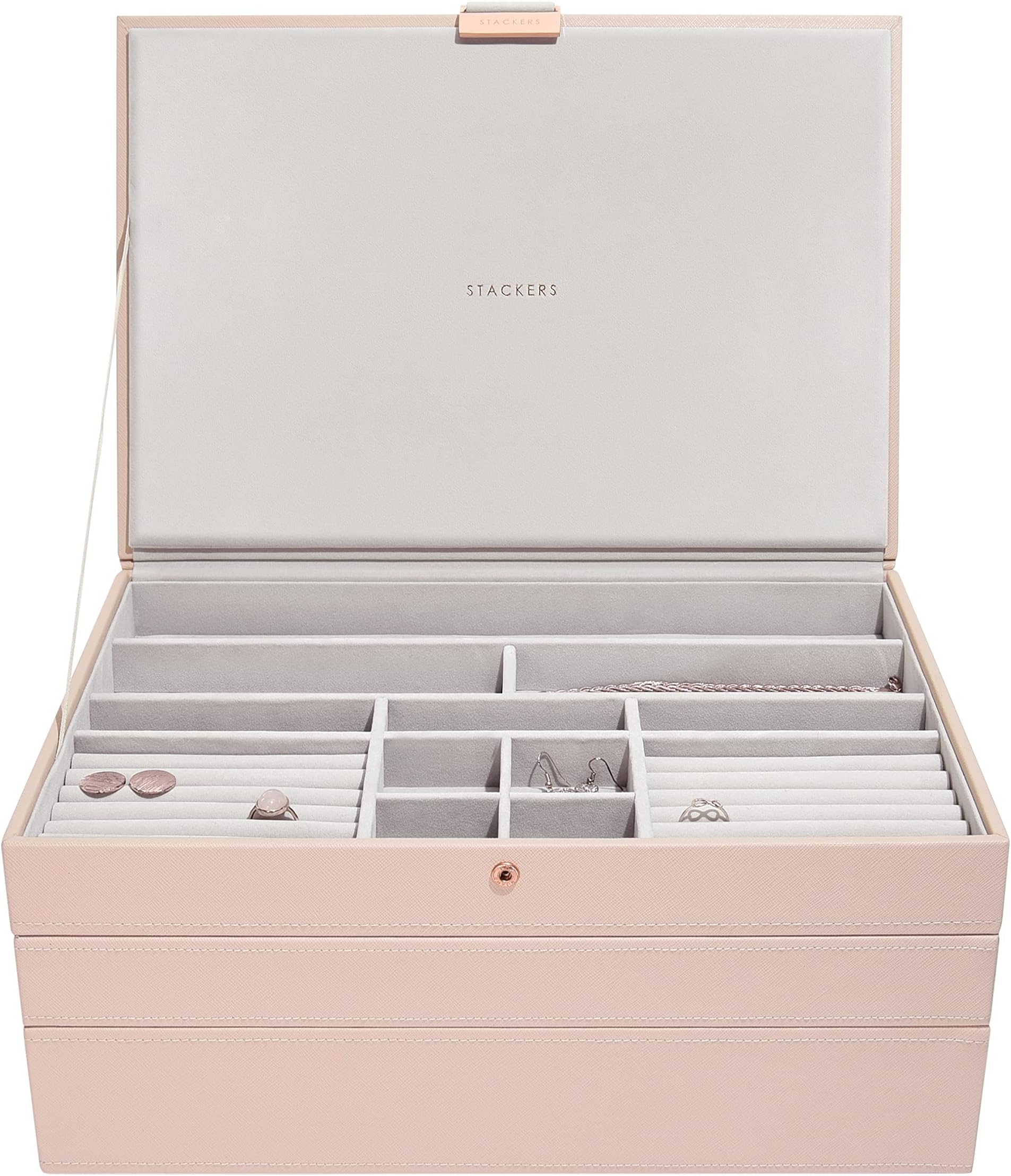 Stackers Blush Supersize Jewellery Box- Set of 3