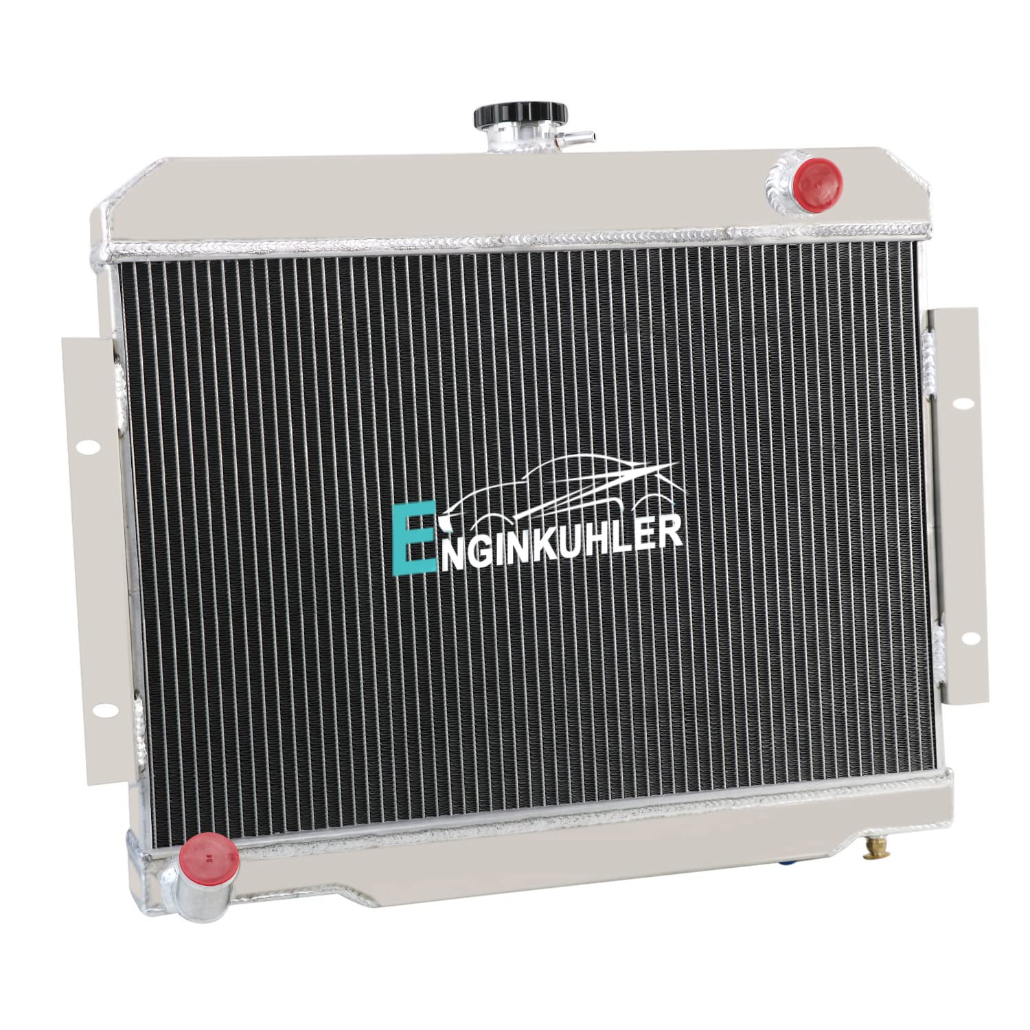 Photo 1 of ENGINKUHLER Replacement for Jeep 1972-1986 CJ CJ5 CJ6 CJ7 3.8l 4.2l 4.3l 5.0l 6cly L6 Aluminum Radiator 3-Core 1980 1982 1985 1974 1978 1979 (3-Row Radiator)