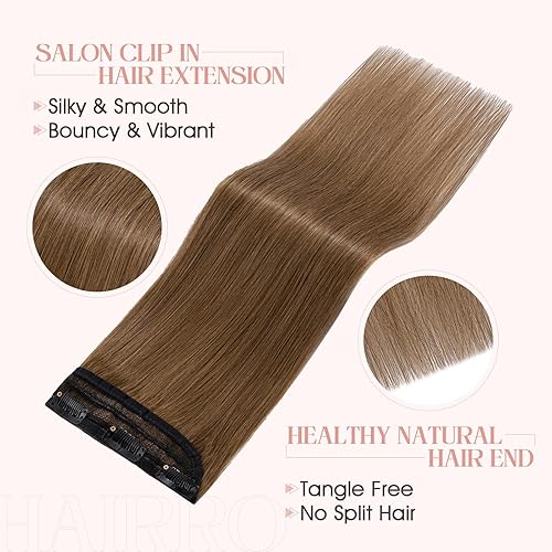 Miniatura 7 de Extensiones de cabello con clip, cabello humano Remy, extensiones de cabello largo lacio de una pieza con 5 clips, con gancho para colgar