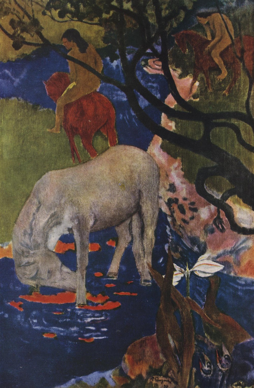 Tableau Le Cheval Blanc Gauguin extra large finition semi-gloss