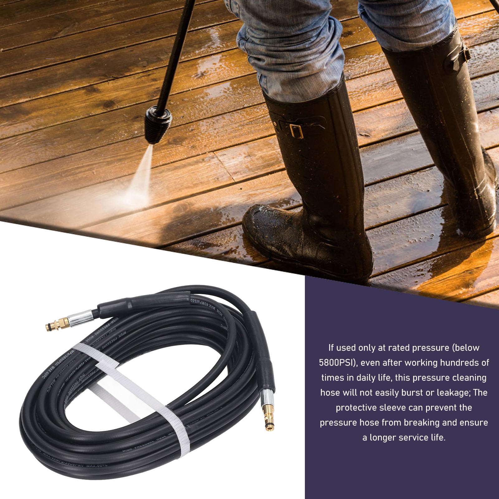 Tuyau Déboucheur Canalisation 15m, Furet karcher Compatible avec Karcher K2, K3, K4, K5, K6, K7 Tuyau Déboucheur Canalisation 15m, Furet karcher Compatible avec Karcher K2, K3, K4, K5, K6, K7