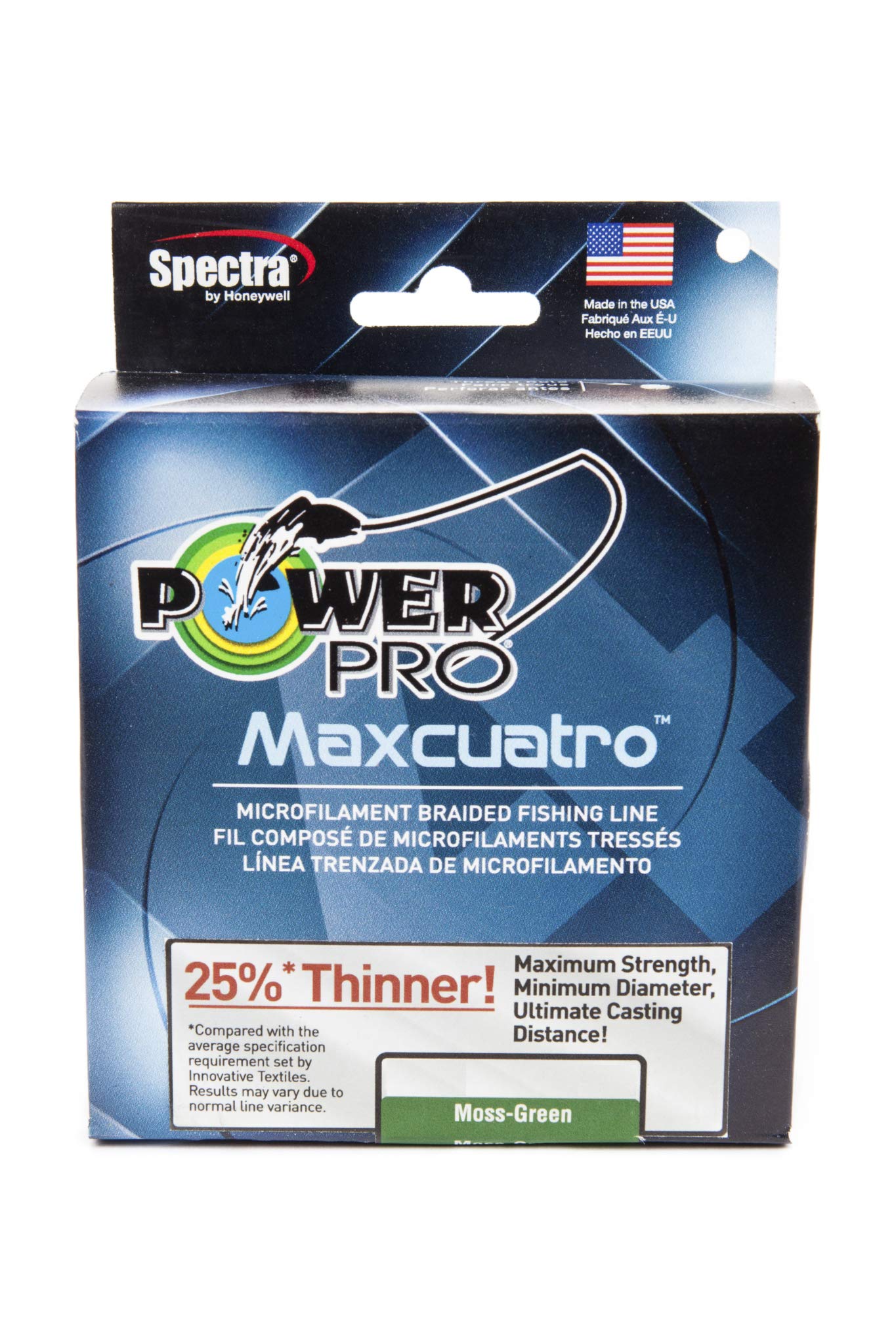 PowerPro 33400200500E MaxCuatro Spectra HT Braided Fishing Line,Multi,OS