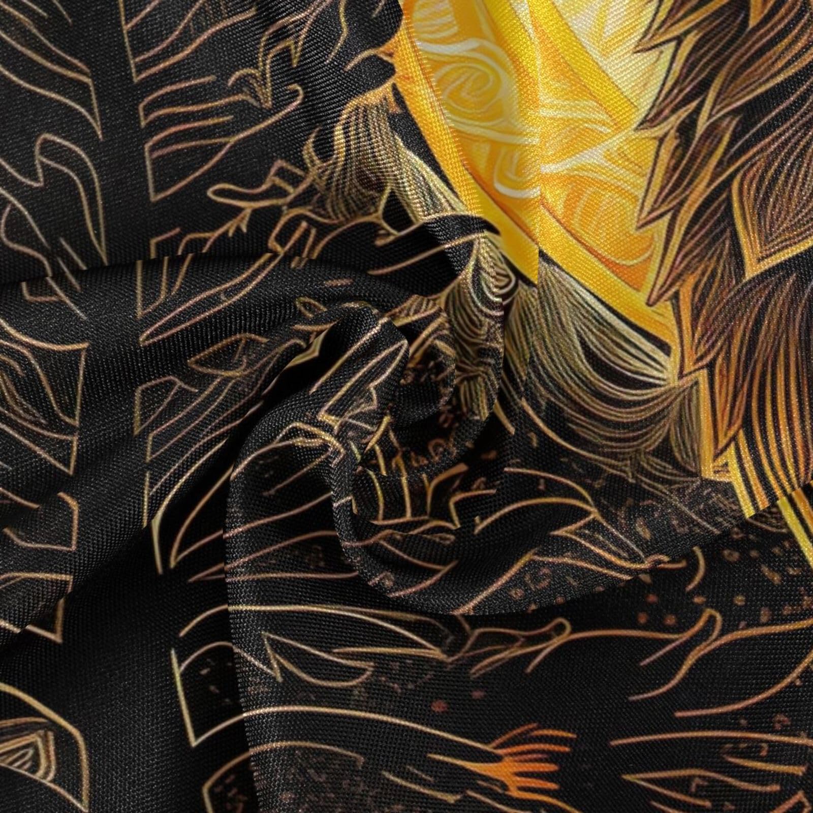 Wajiw 60 Inch Indoor Outdoor Round Tablecloth with Umbrella Hole and Zipper Waterproof Patio Table Cover for Camping Dining Room Party Outdoor Picnic,Wolf