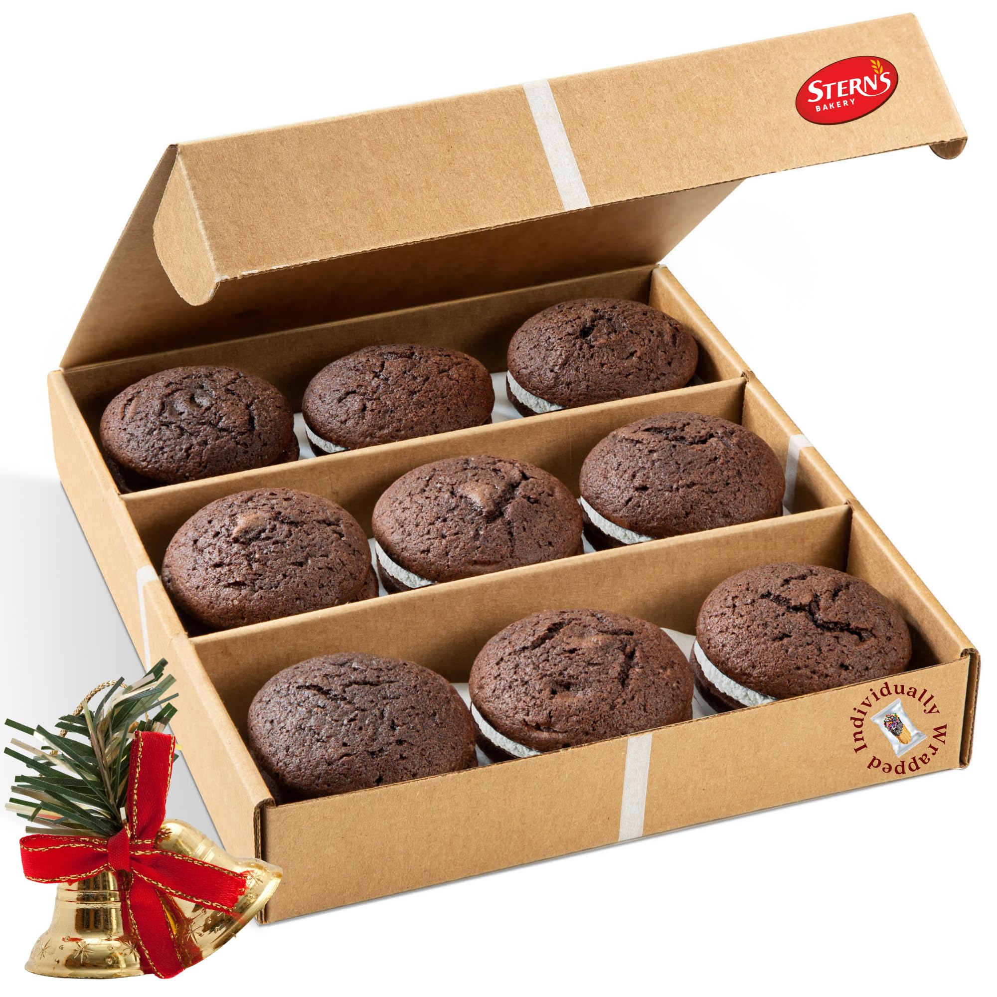 Whoopie Pie Gift Baskets | Gourmet Cookie Gift Box | 9 Individually Wrapped Whoopi Pies | Easter Gift Baskets | Birthday Food Gifts | Kosher & Nut Free | Stern’s Bakery