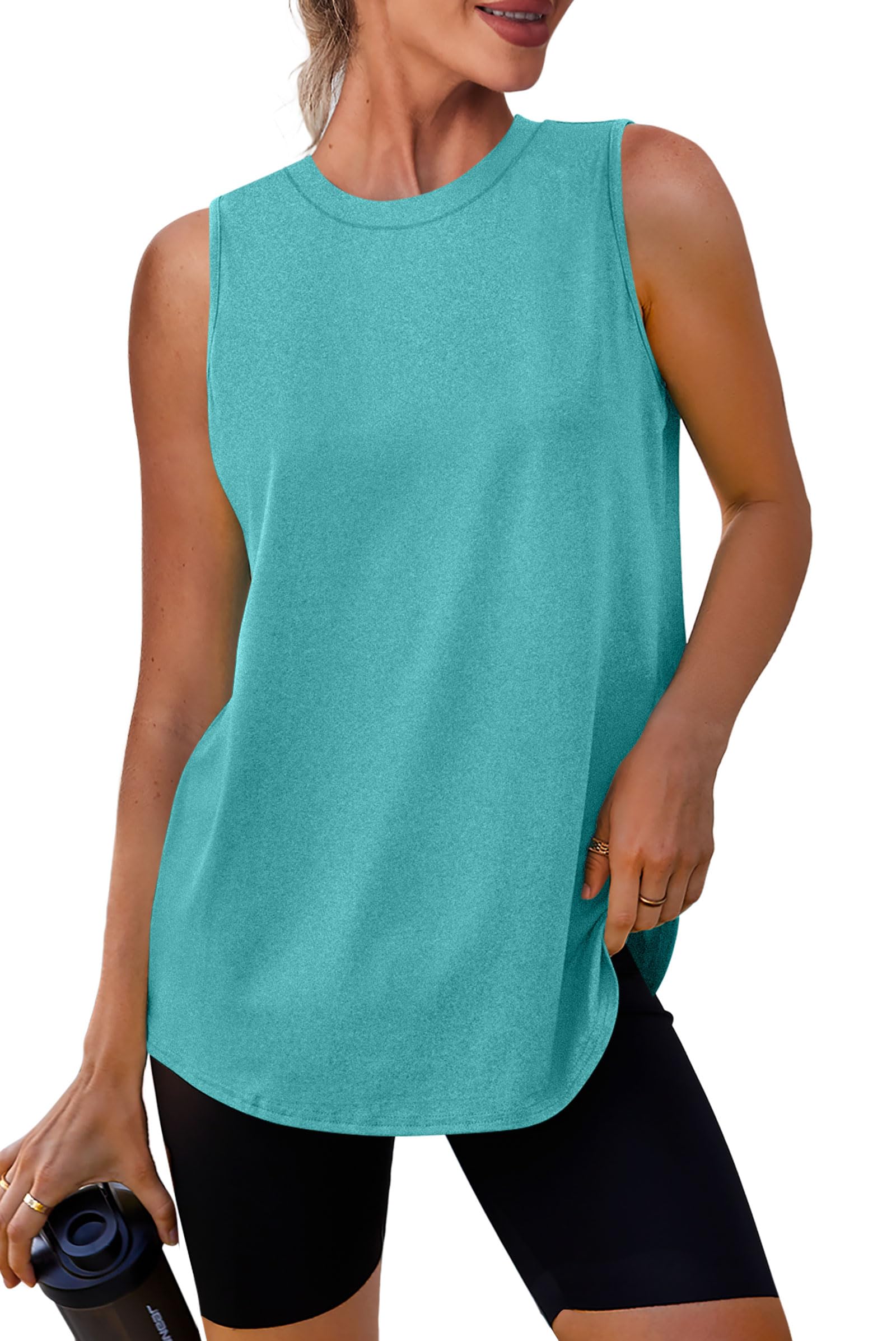 Womens Workout Tank Tops Lightweight Sleeveless Shirts for Women Loose Fit Tops for Athletic Running Tennis Yoga