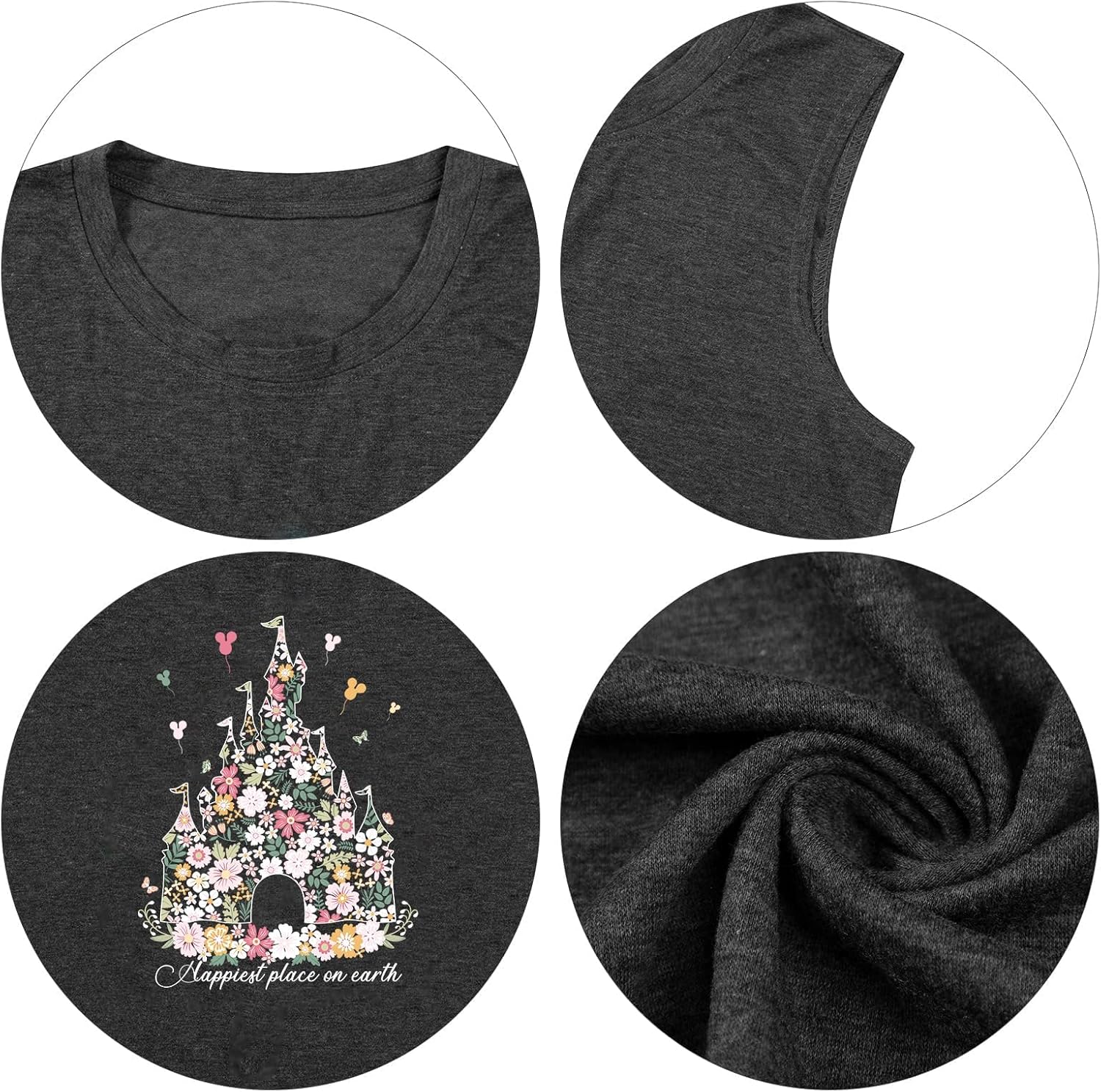 Magic Castle Tank Top for Women Magic Kingdom Graphic Shirt Tops Summer Vacation Vest - Image 5
