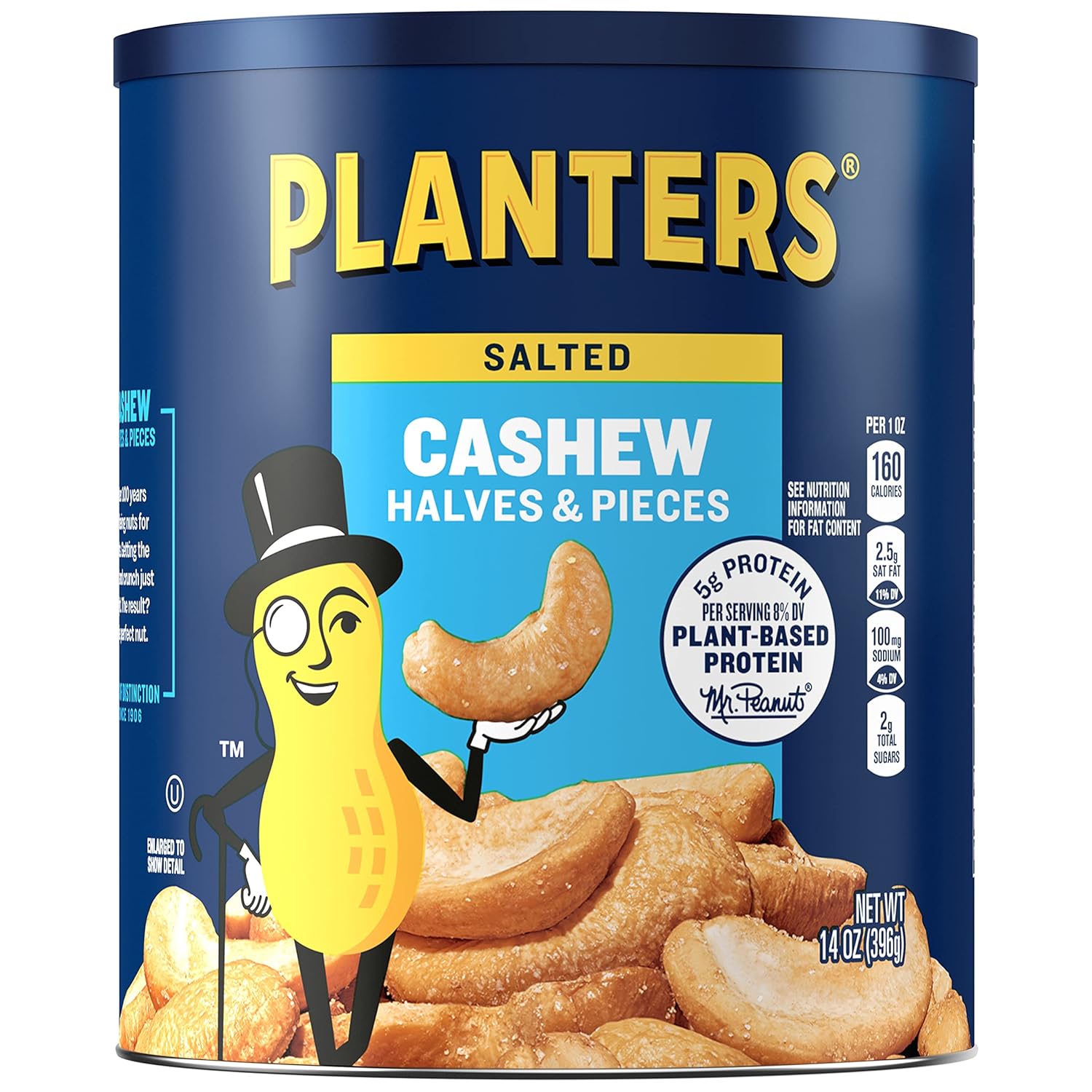 PLANTERS Salted Cashew Halves & Pieces, Party Snacks