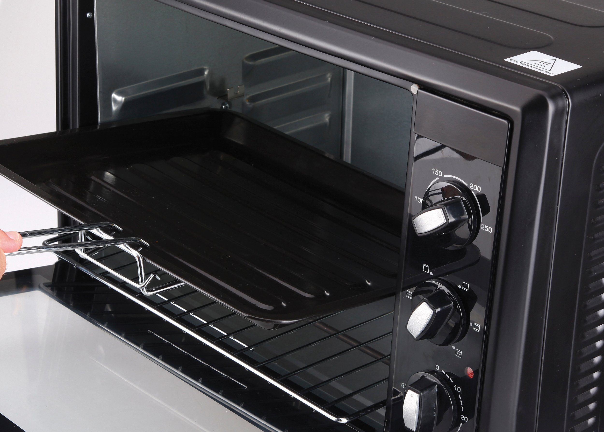 Jata HN921 Horno Eléctrico de Sobremesa, 1380 W, Capacidad 21 litros, Función Grill, Temporizador, Termostato Regulable, Incluye Parrilla, Medias Externas 44,5 x 31 x 28,5 cm