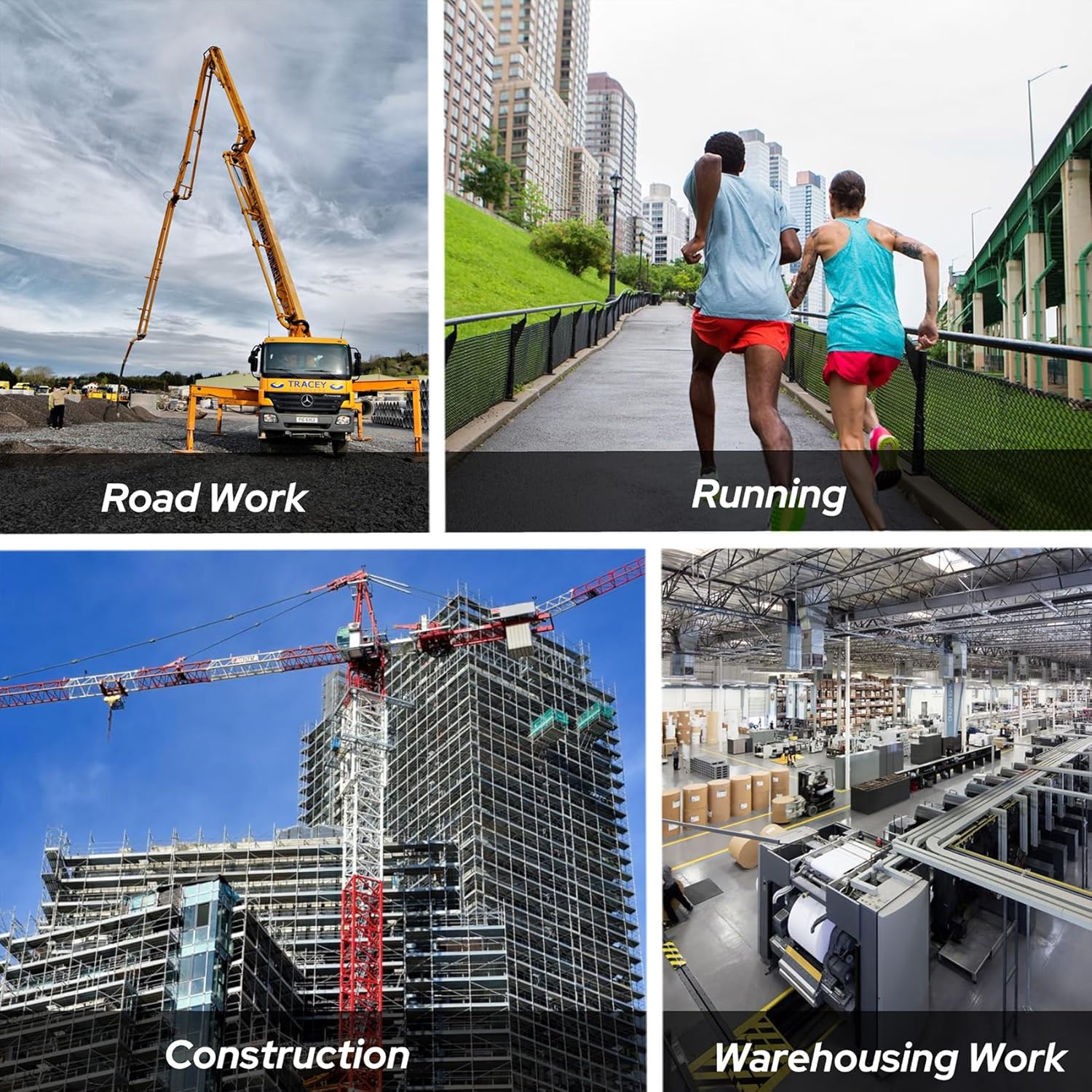 FONIRRA UPF50+ Quick Dry Hi Vis Safety Short Sleeve Shirts for Men Construction Work T Shirt Breathable