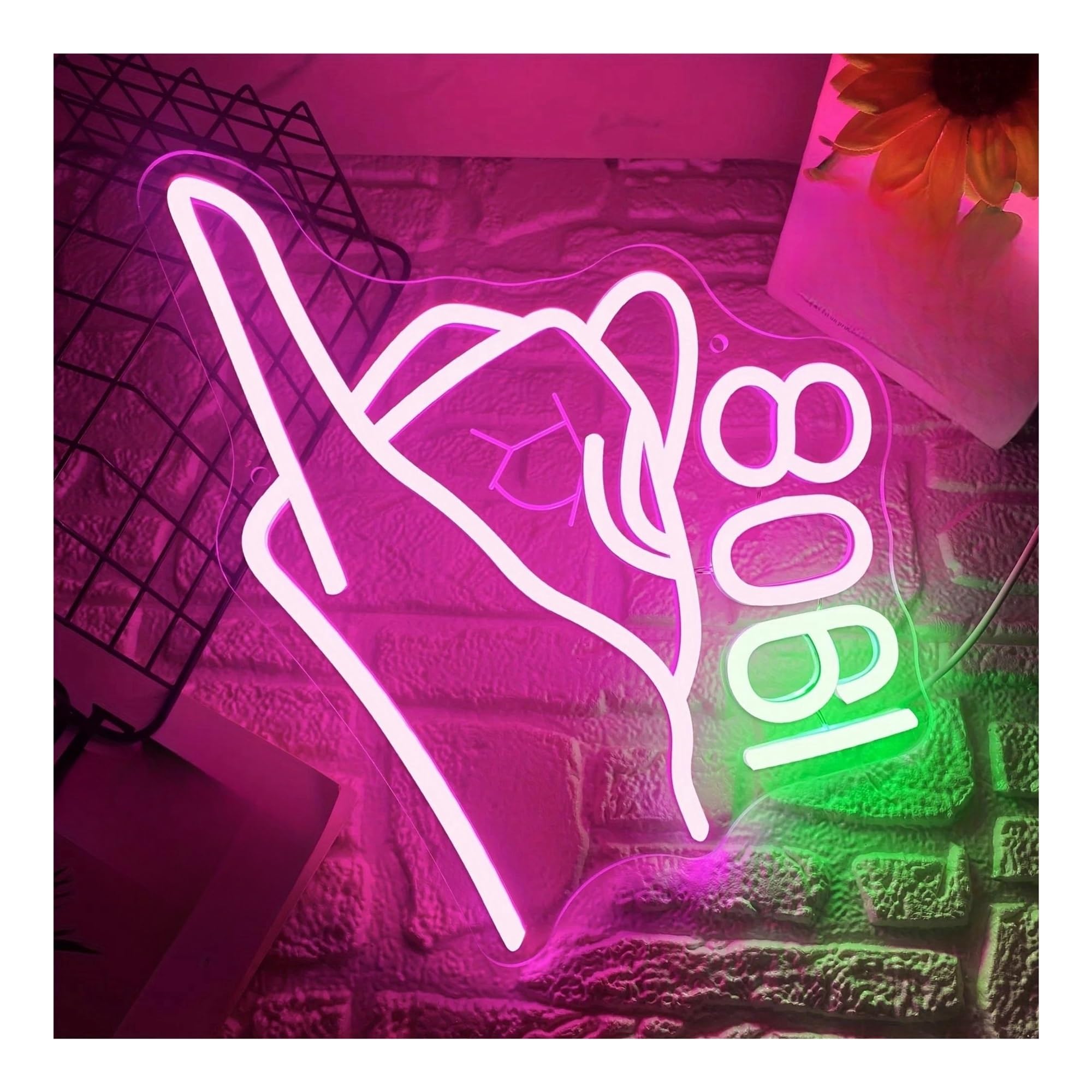 LEMST Signs Lamp 1908 Sister Association Gesture Neon Sign USB Dimmable Wall Neon Light Adjustable Lightness Women Party Decor 34x28cm