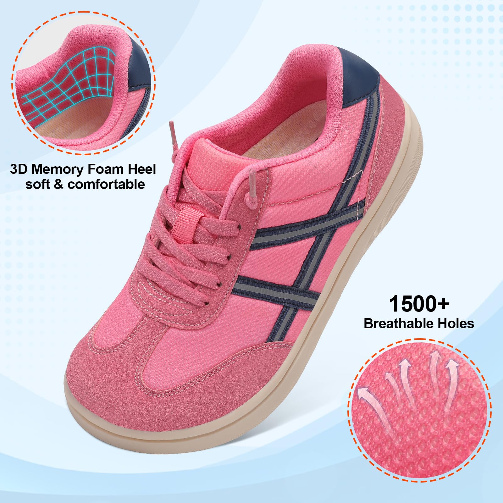 LeIsfIt Women's Barefoot Slip-On Shoes Wide Toe Box Zero Drop Casual Sneakers Non-Slip Breathable Walking Shoes for Tennis Travel & Everyday — view 6